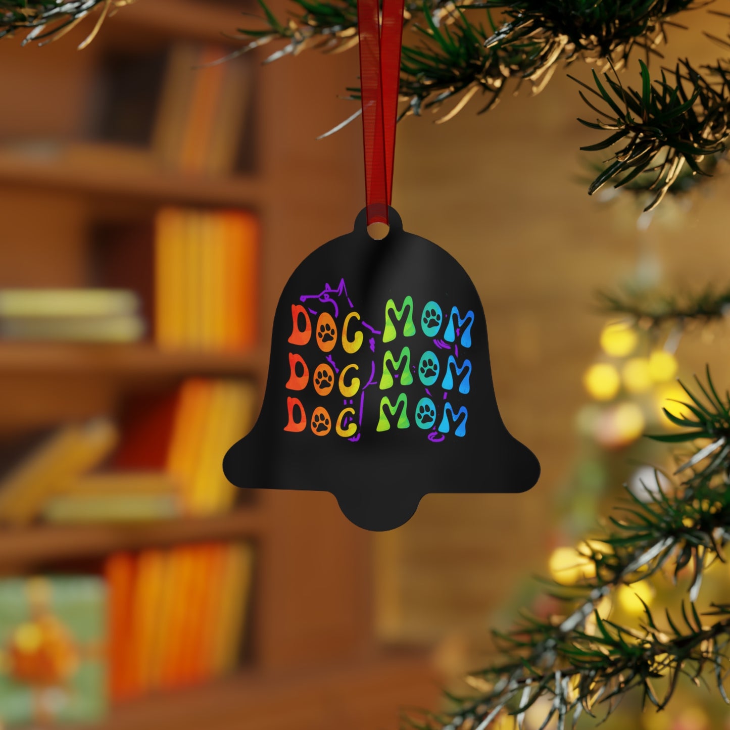 Dog Mom Metal Ornament Bell