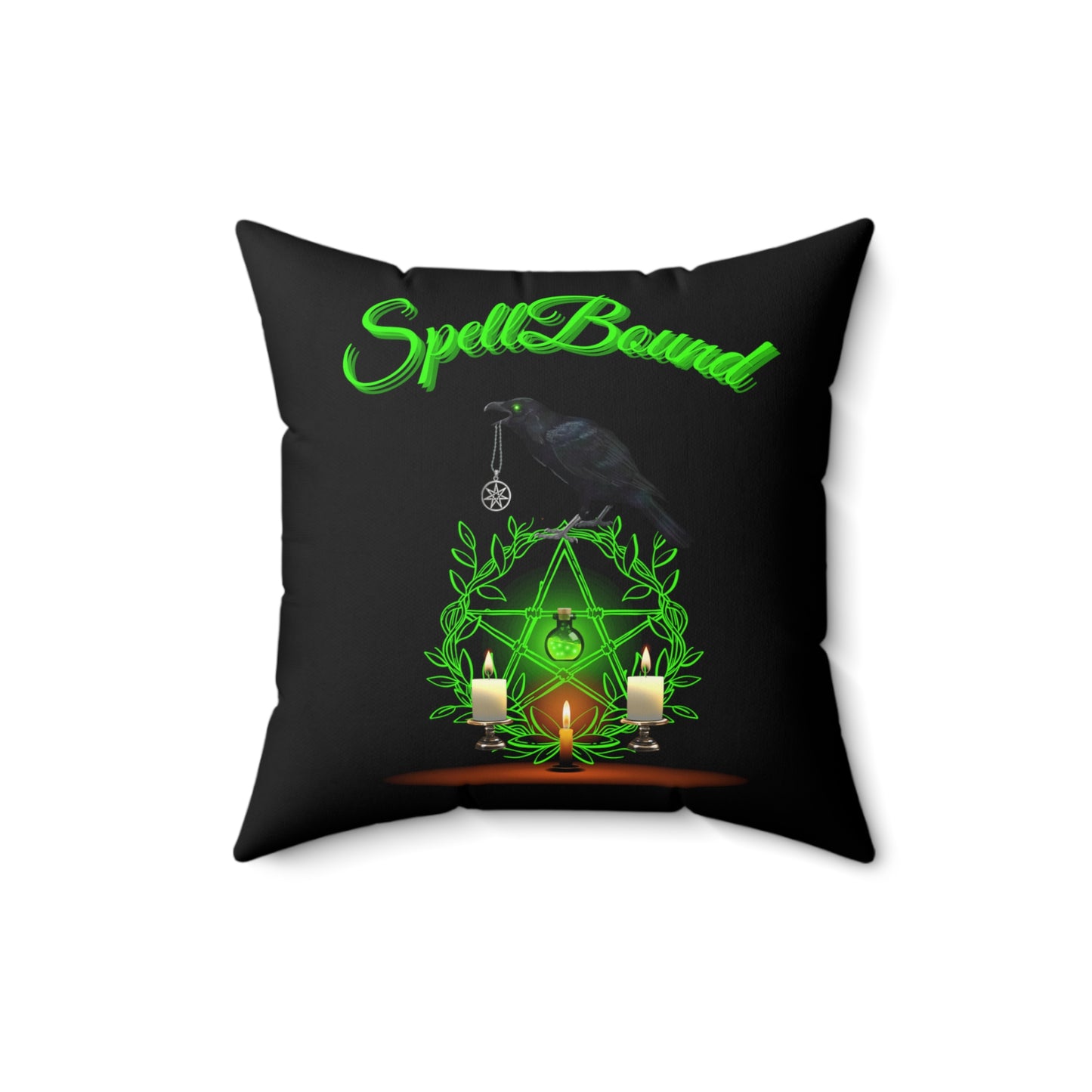 Spellbound Pentagram Halloween Pillow Spun Polyester Square Pillow