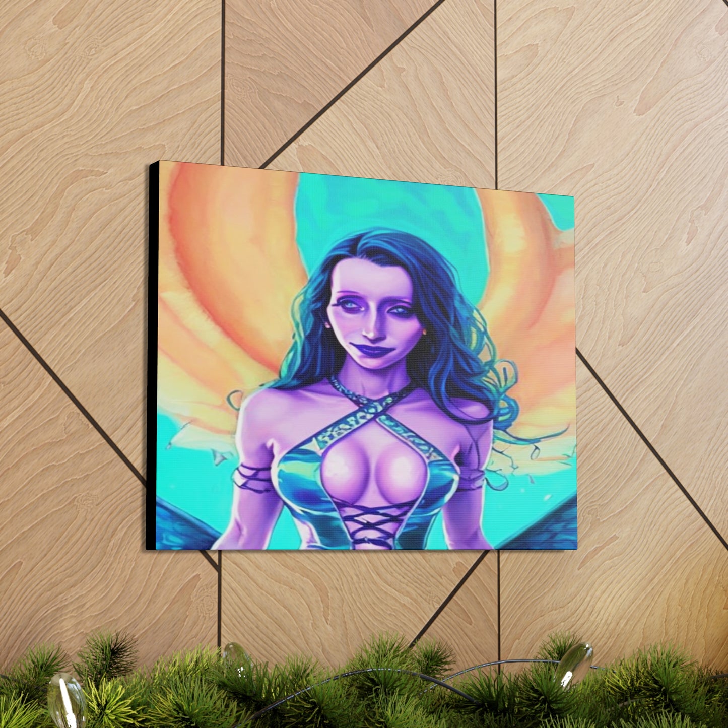 Circe, Greek Goddess Of The Sea, Canvas Art, Fantasy Art, Unique Gift, Original Art