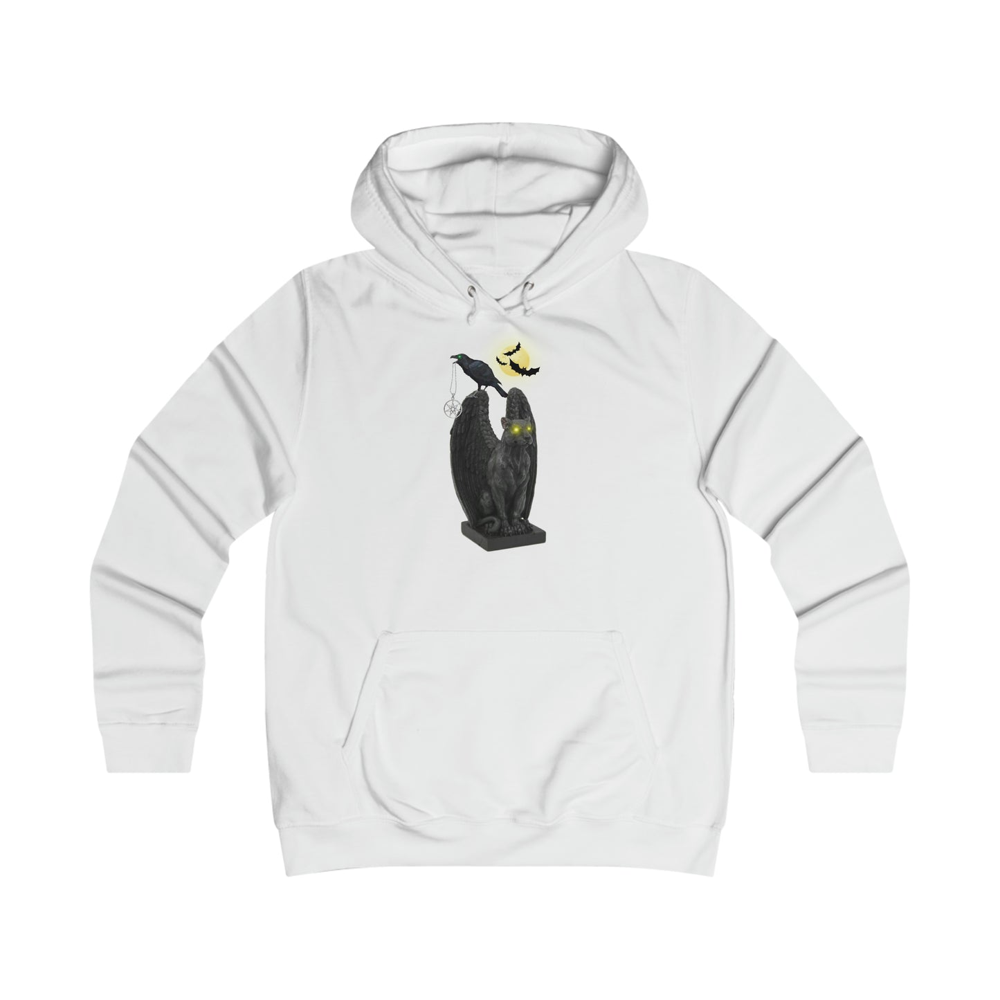 Girlie College Hoodie Edgar Allan Poe Raven Top