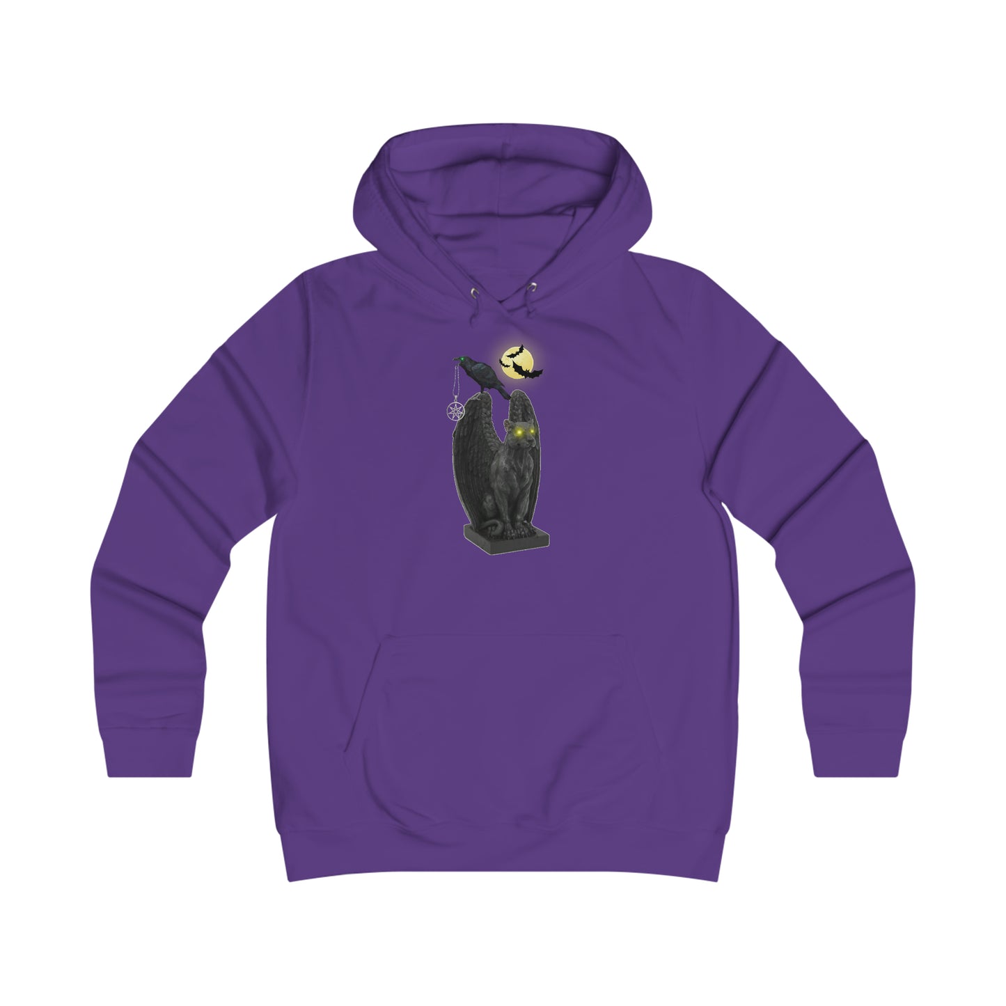 Girlie College Hoodie Edgar Allan Poe Raven Top Halloween