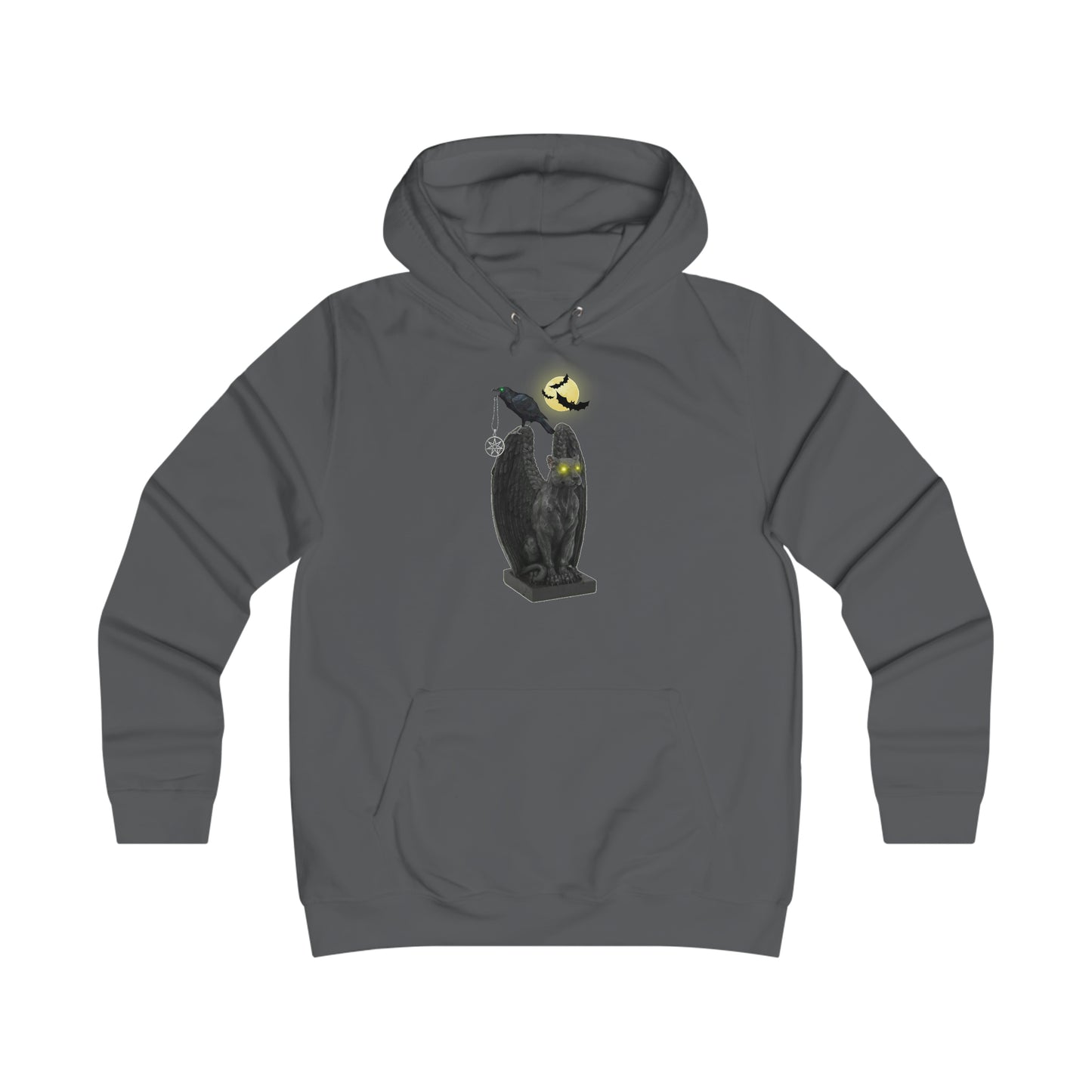 Girlie College Hoodie Edgar Allan Poe Raven Top Halloween