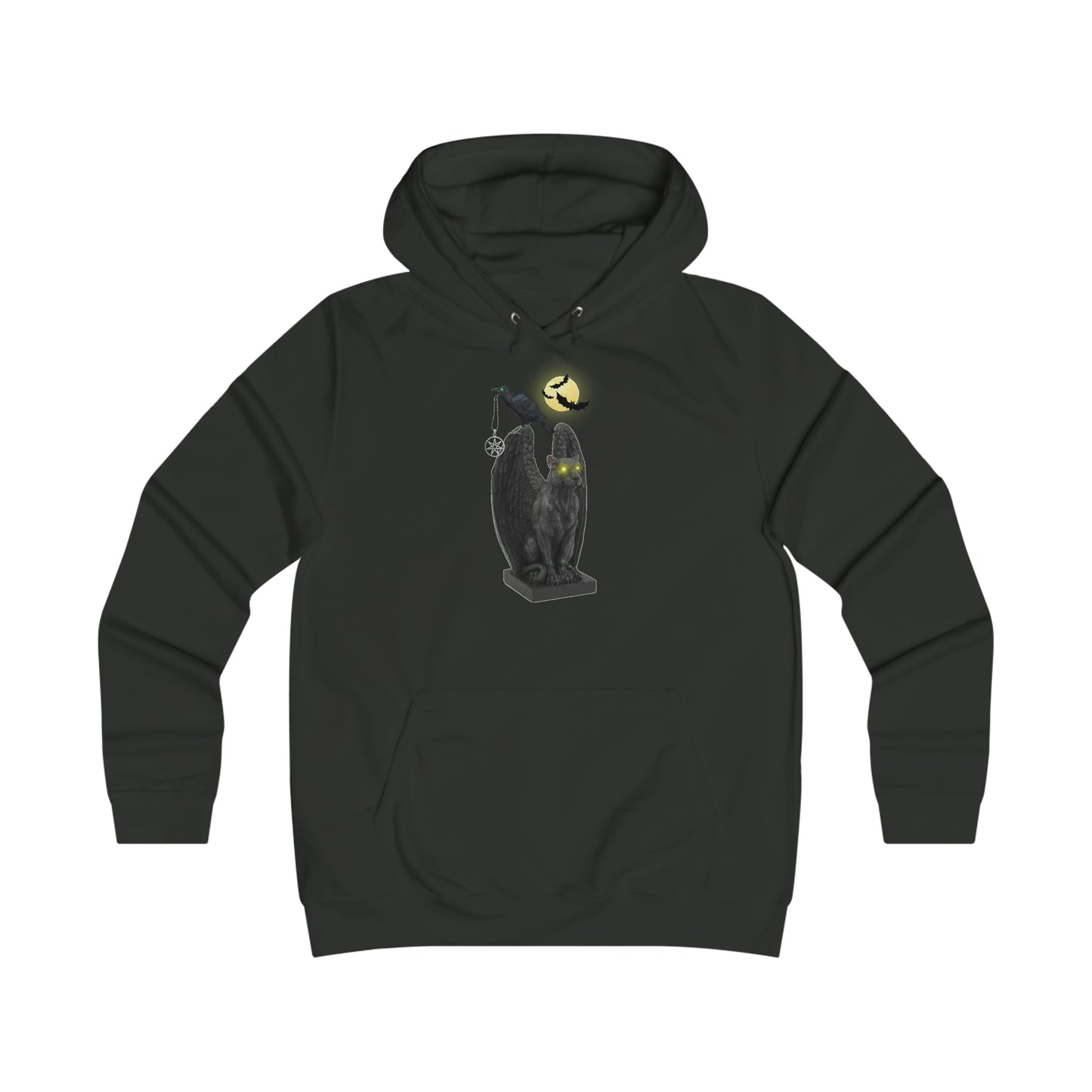 Girlie College Hoodie Edgar Allan Poe Raven Top Halloween