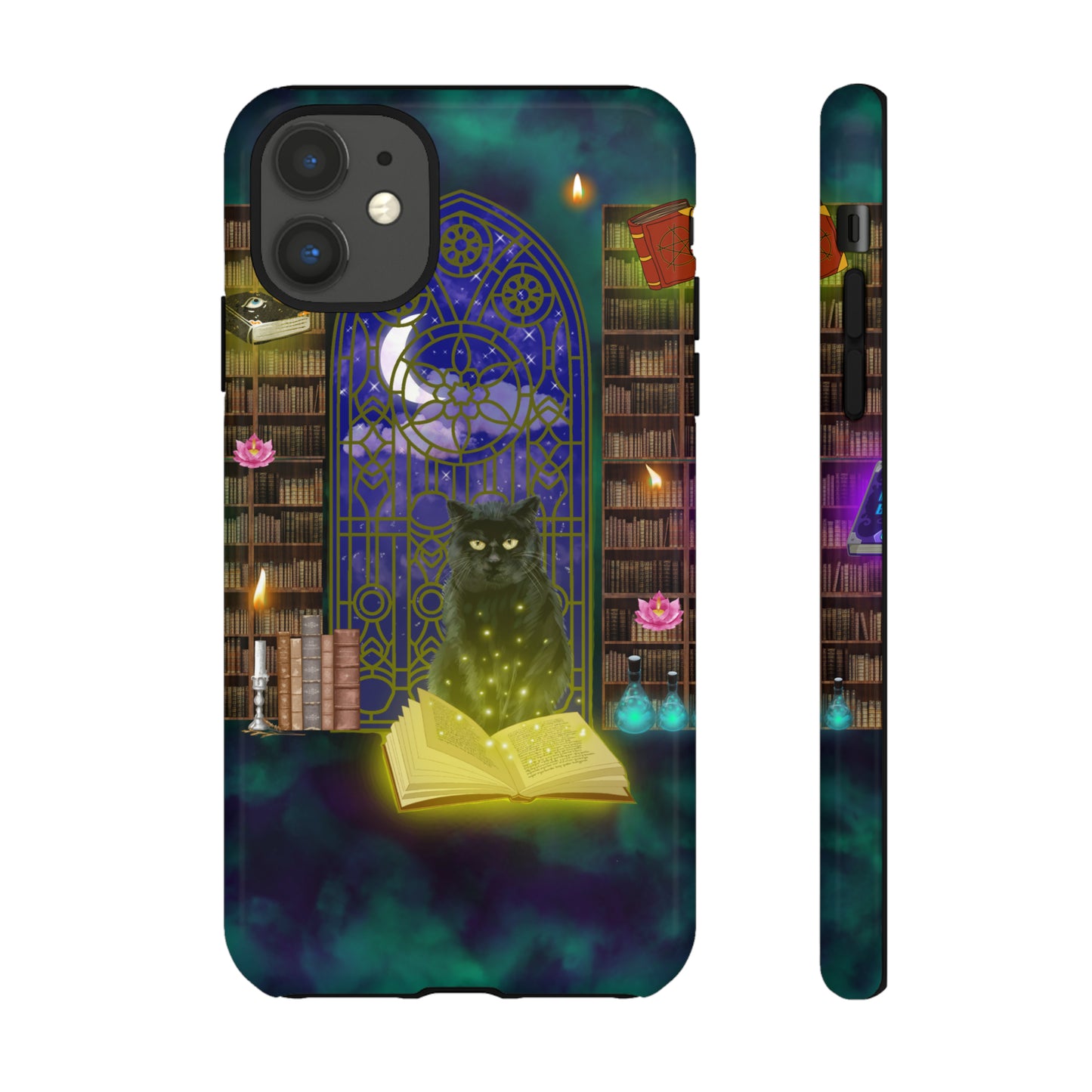 Mystic Cat Protective Phone Case, Samsung, iPhone, Pixel, all sizes