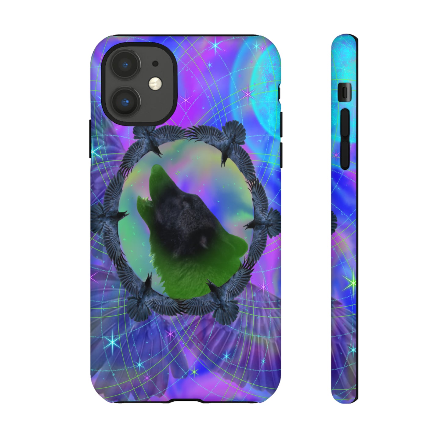 Mystic Wolf Protective Phone Case, Samsung, iPhone, Pixel, all sizes