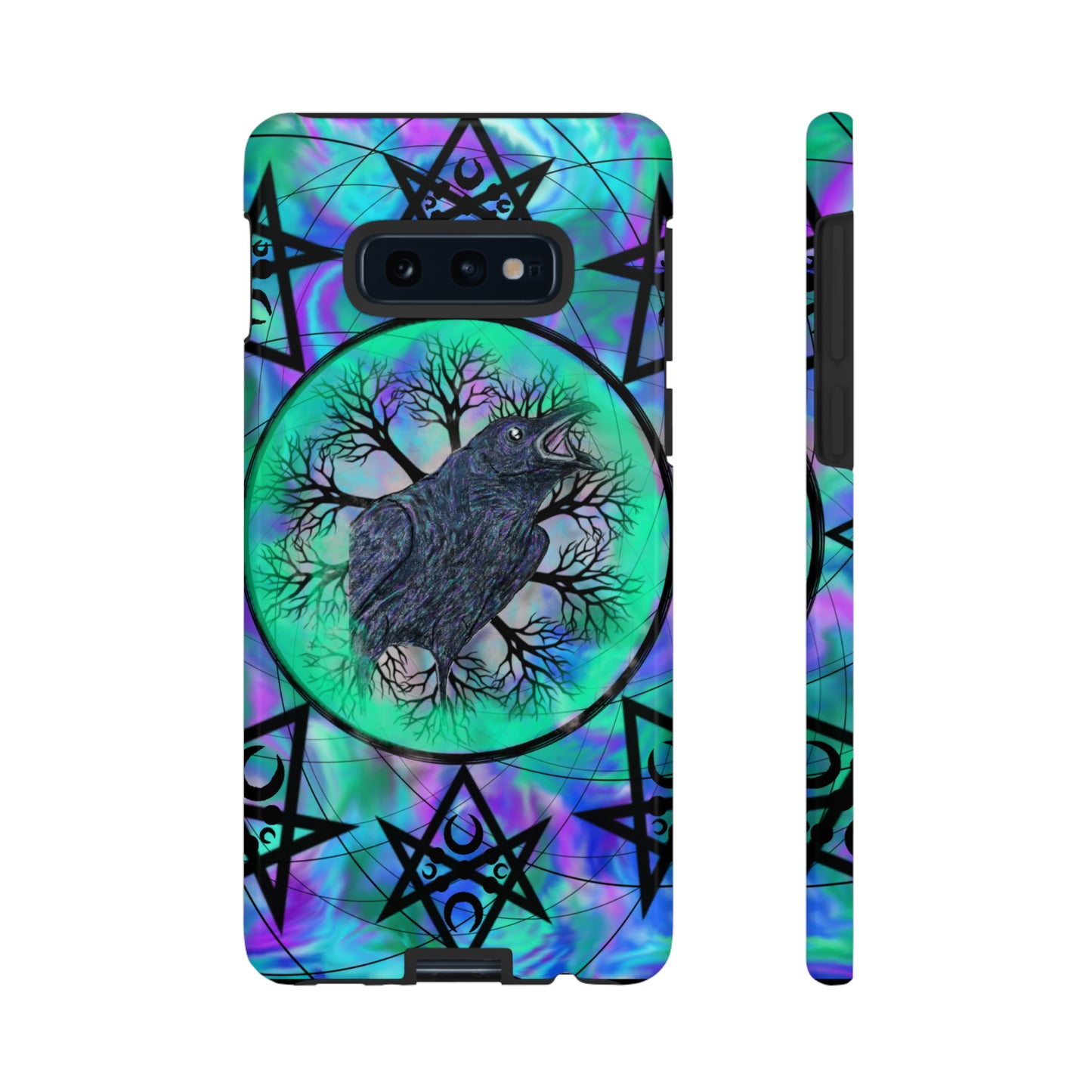 Raven Medicine Totem Protective Phone Case, Samsung, iPhone, Pixel, all sizes