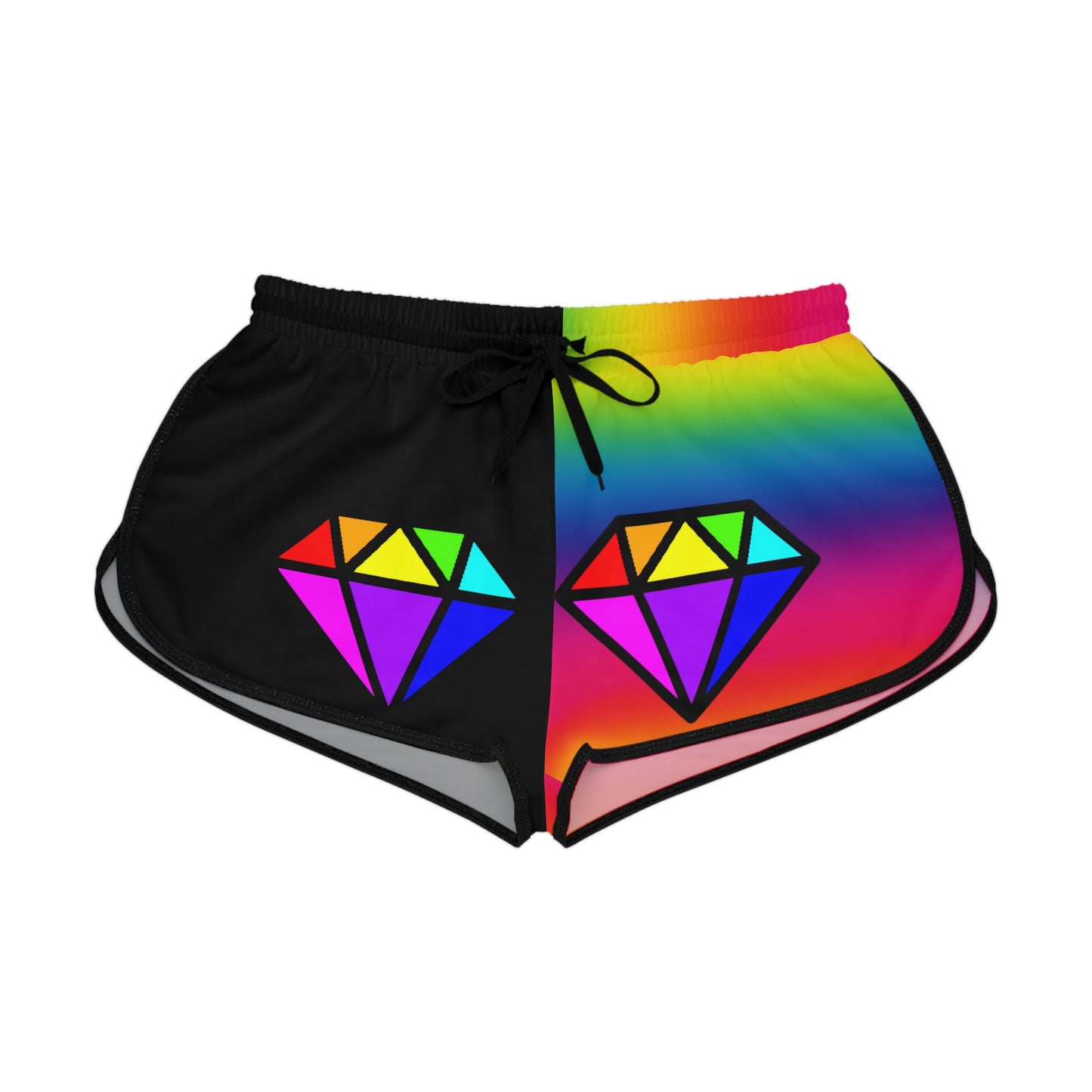 PRIDE Diamond Women's Relaxed Shorts Harlequin