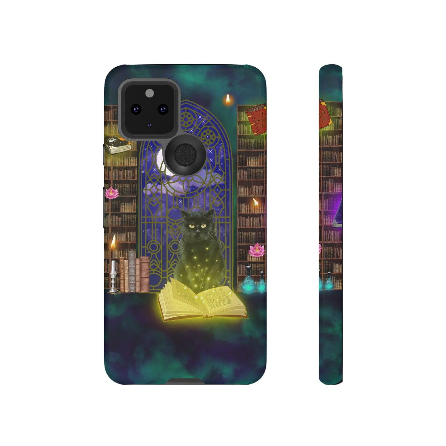Mystic Cat Protective Phone Case, Samsung, iPhone, Pixel, all sizes