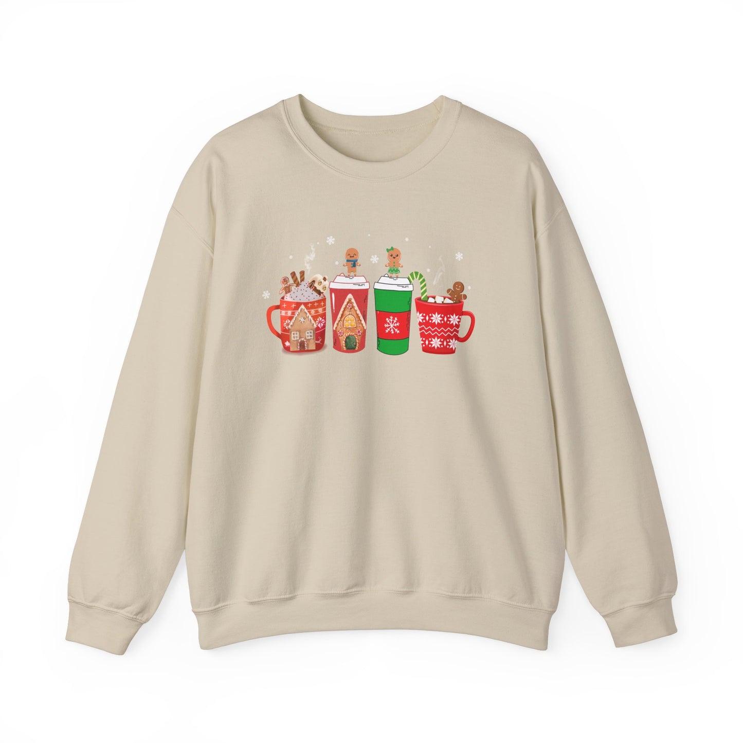 Gingerbread Man Christmas Coffee Latte Shirt, Coffee Lover Gift, women, Mens, Unisex Holiday Shirt. Minimal Merry Xmas Crew.