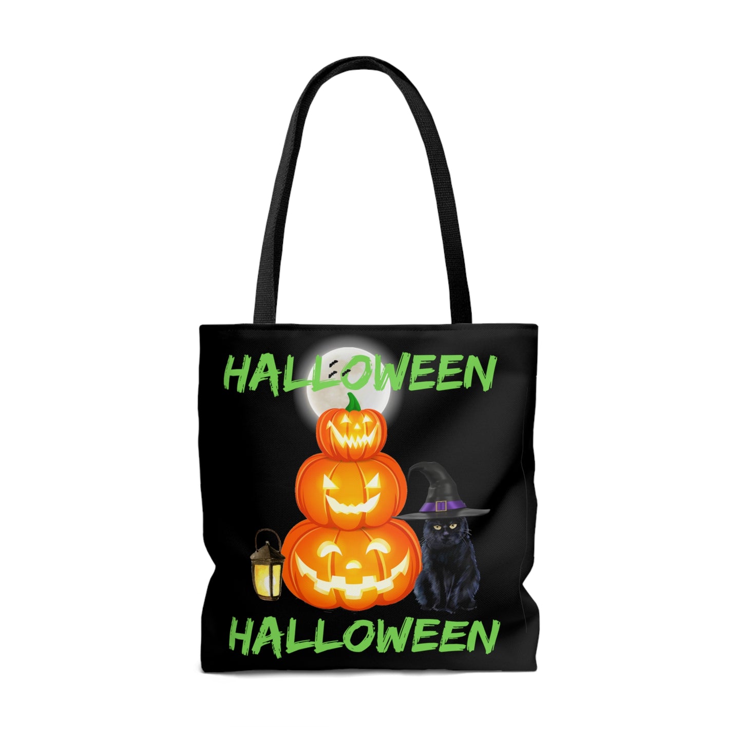 Halloween Pumpkins And Black Cat, Halloween Candy Tote Bag
