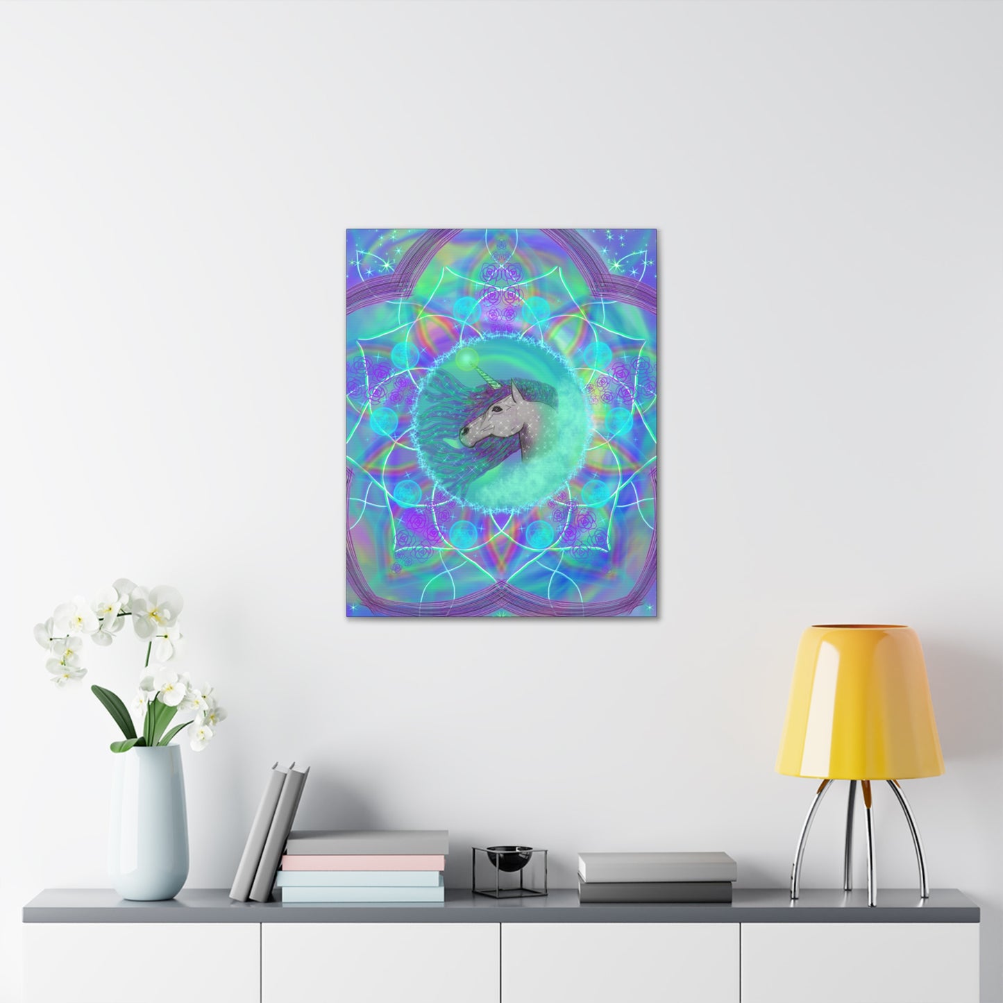 Mystic Unicorn, Canvas Art, Canvas Print, Original Art, Unique Gifts, Unicorn Lover Gift