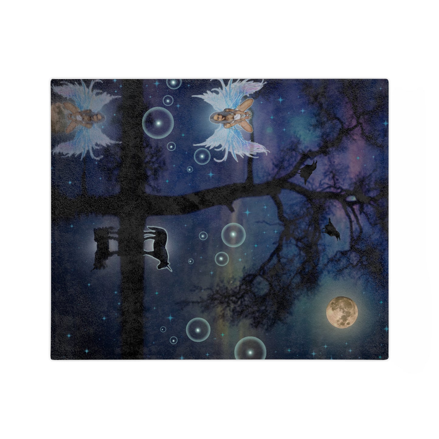 Mystic Moon Fairy Velveteen Minky Blanket