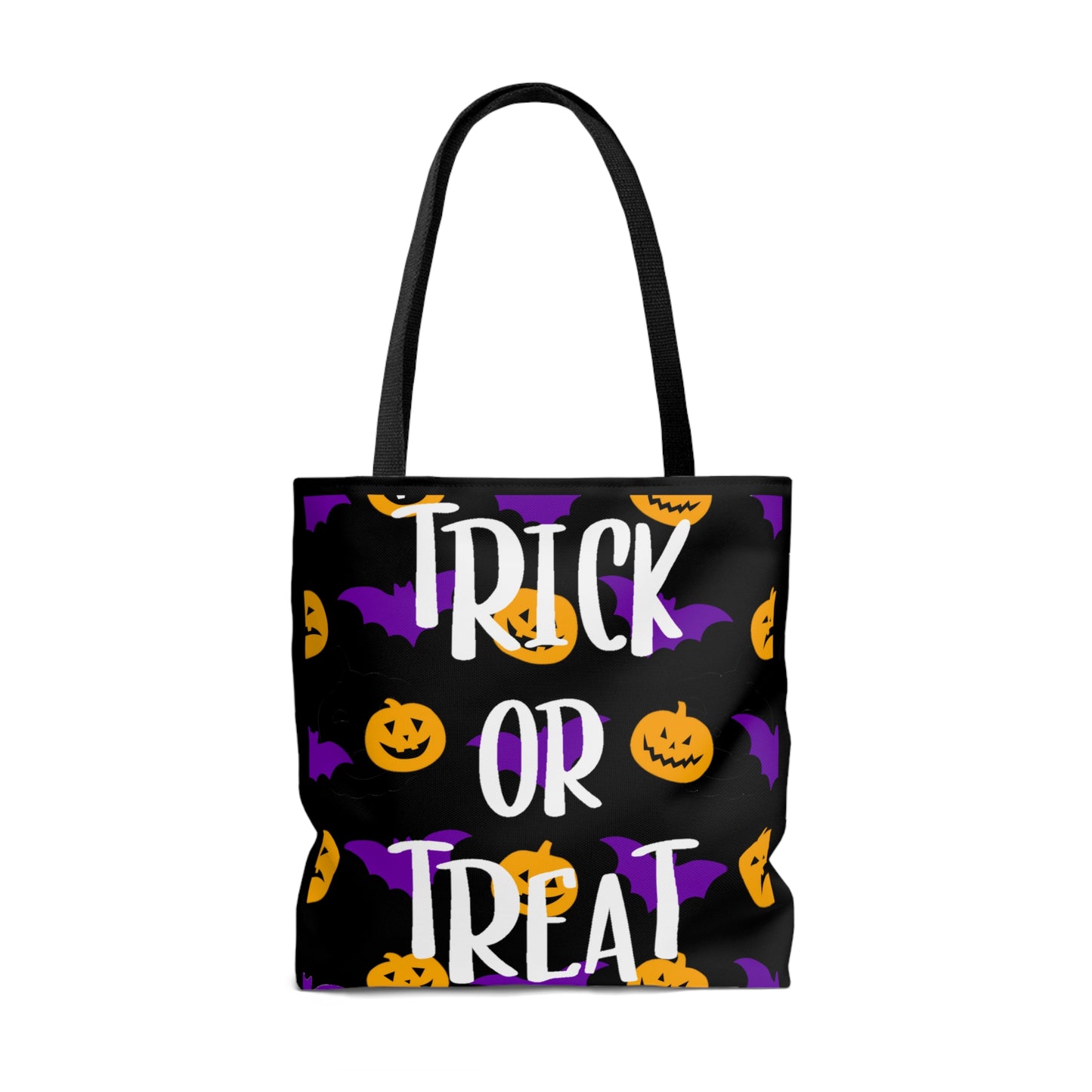 Trick Or Treat Pumpkins and Bats Halloween Candy Tote Bag