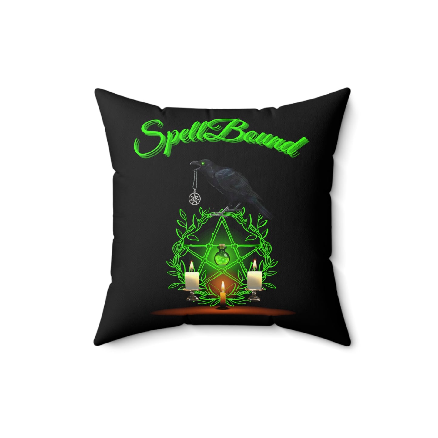 Spellbound Pentagram Halloween Pillow Spun Polyester Square Pillow