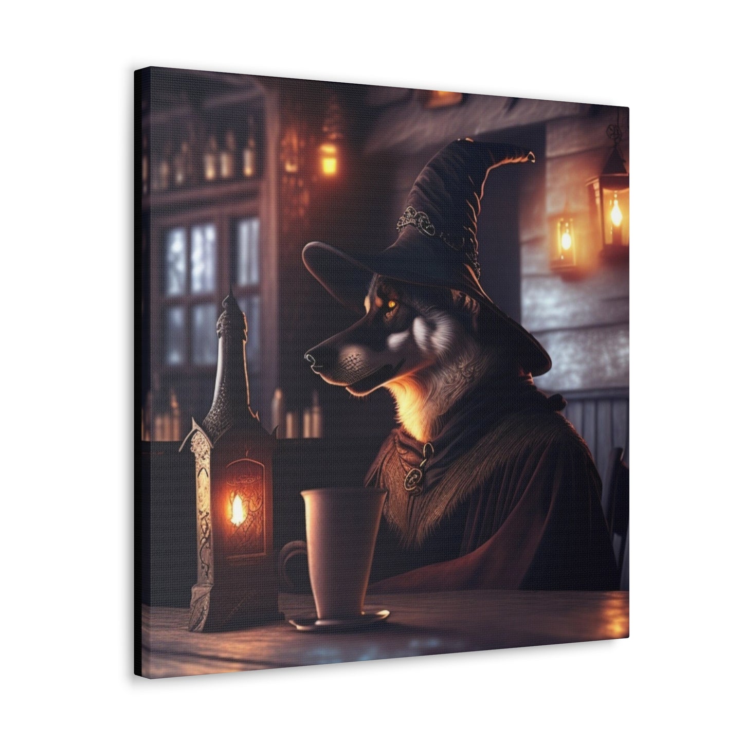 Wolf Sorcerer , Canvas Art, Canvas Print, Wall Decor, Original Art, Unique Gifts