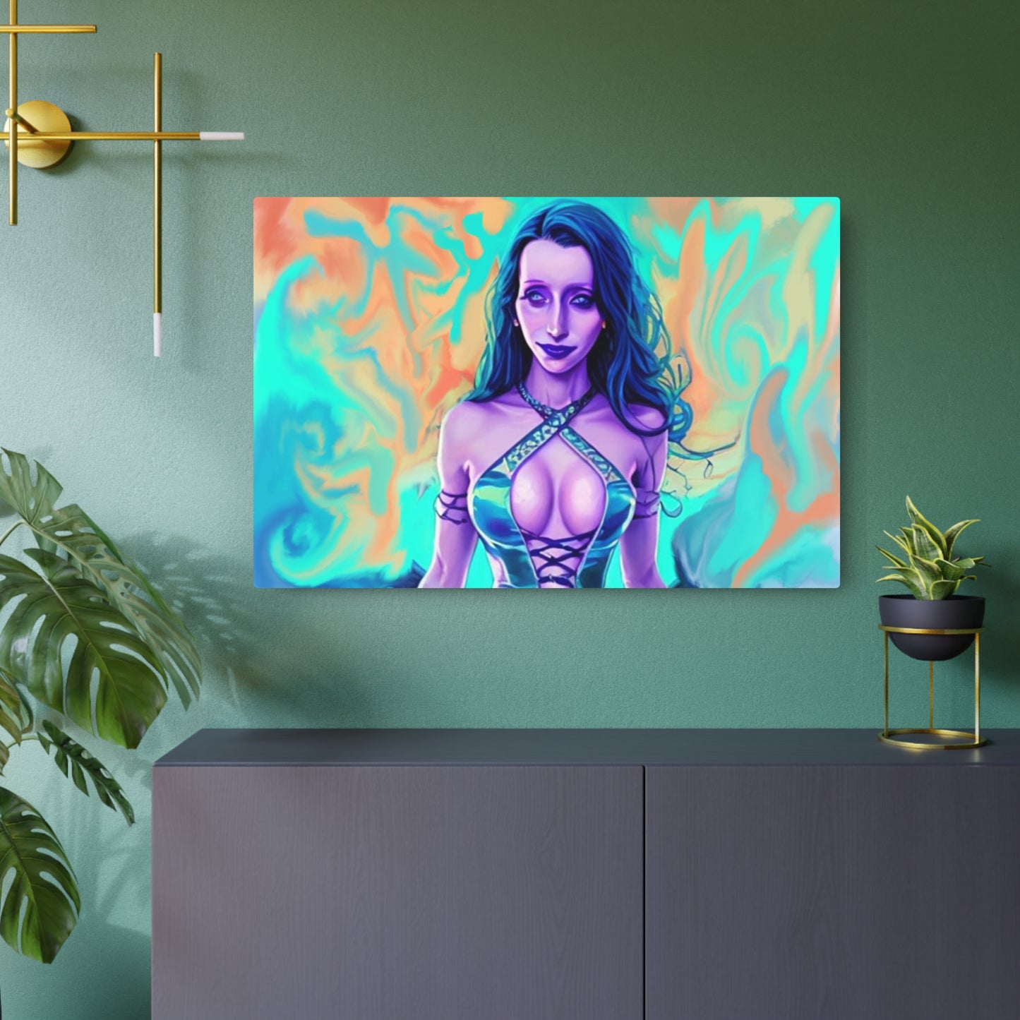 Cice, Greek Goddess Of The Sea, Metal Wall Art, Sea Goddess Gift, Deity Art, Unique Gift