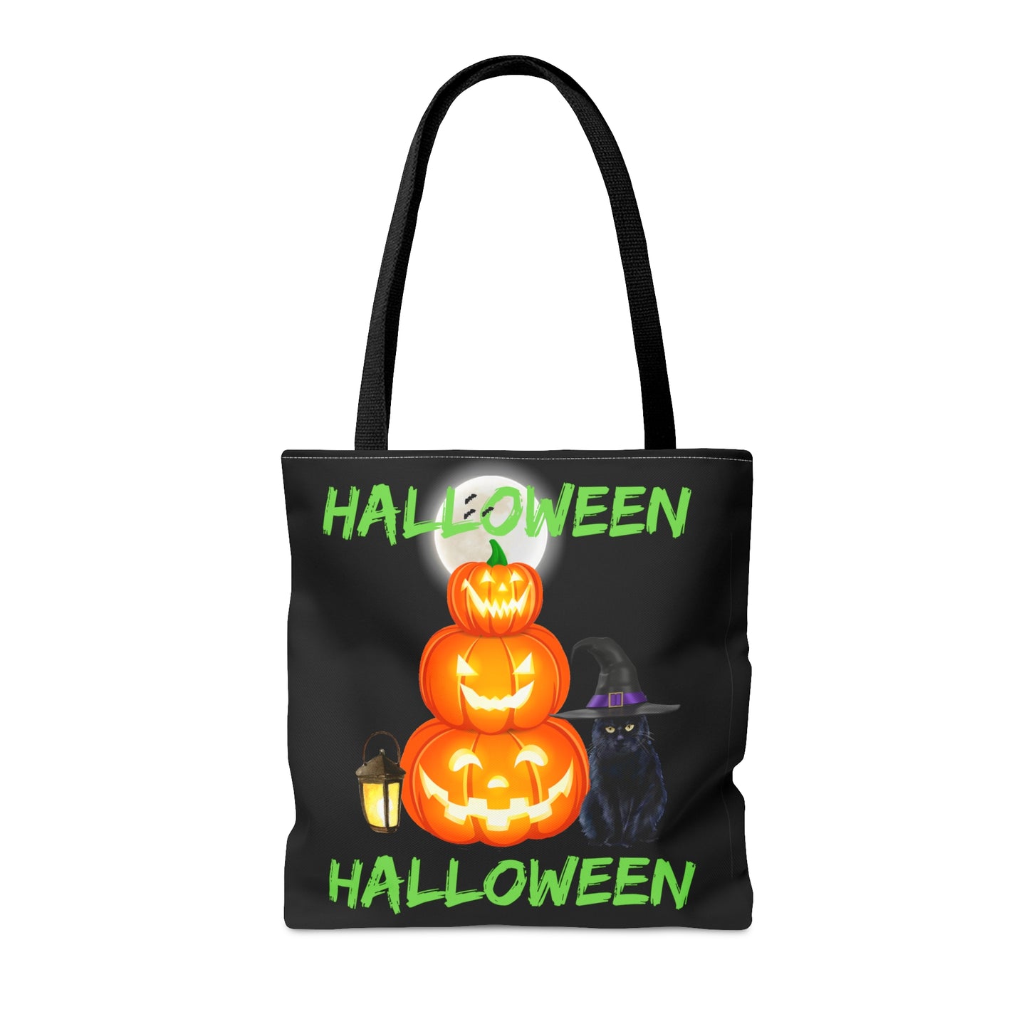 Halloween Pumpkins And Black Cat, Halloween Candy Tote Bag