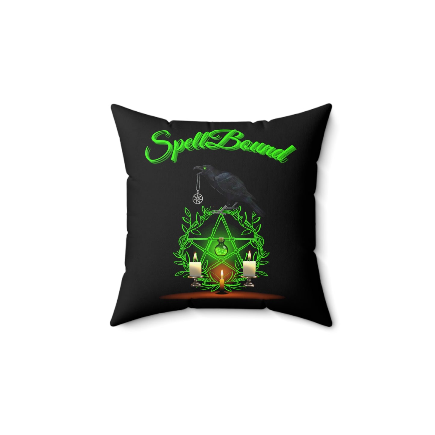 Spellbound Pentagram Halloween Pillow Spun Polyester Square Pillow