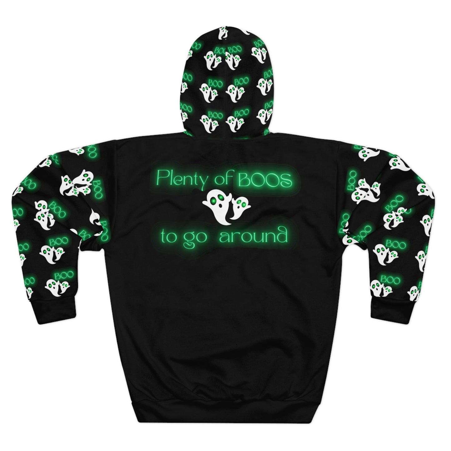 Plenty Of Boos Ghosts Halloween Pullover Hoodie Black