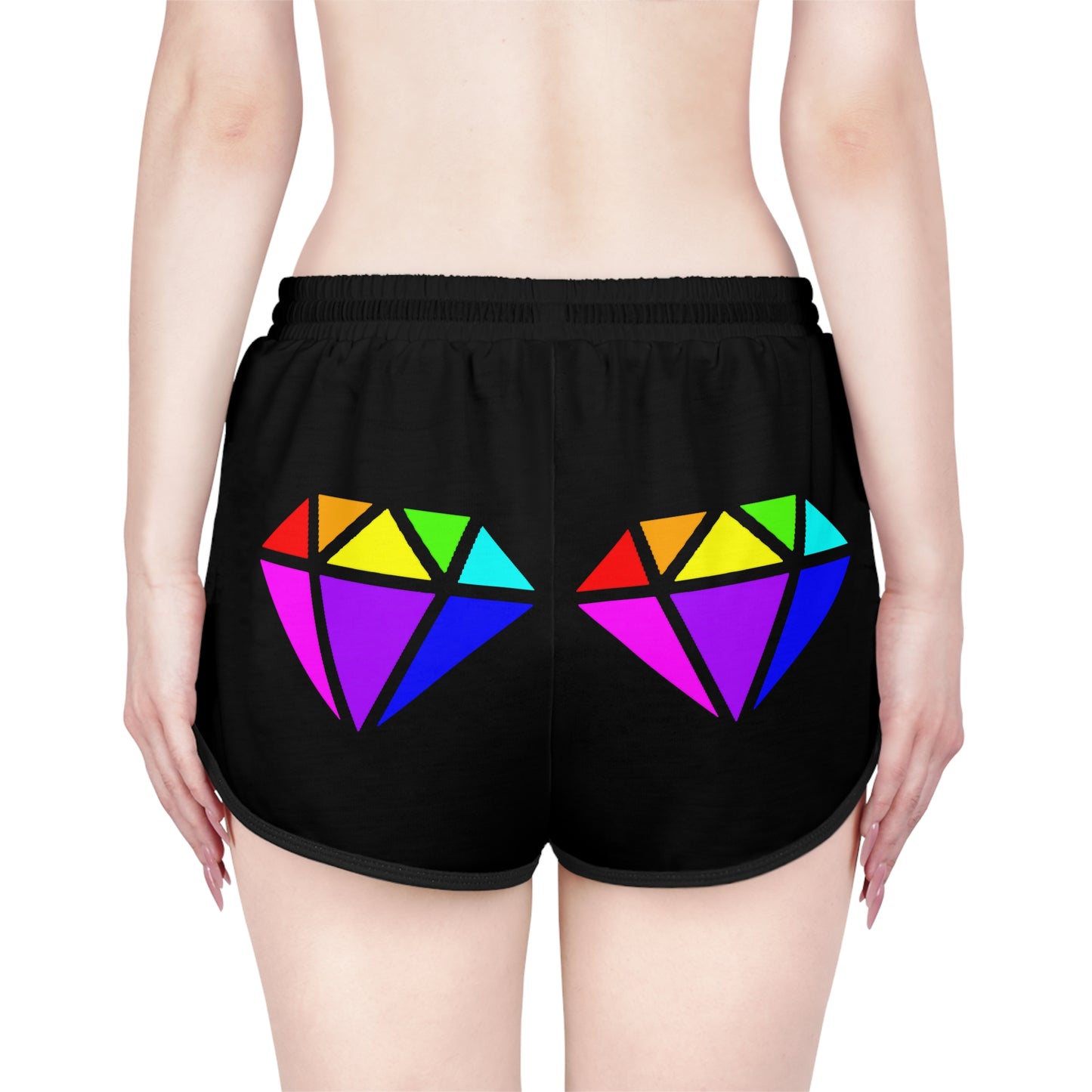 PRIDE Diamond Women's Relaxed Shorts Black