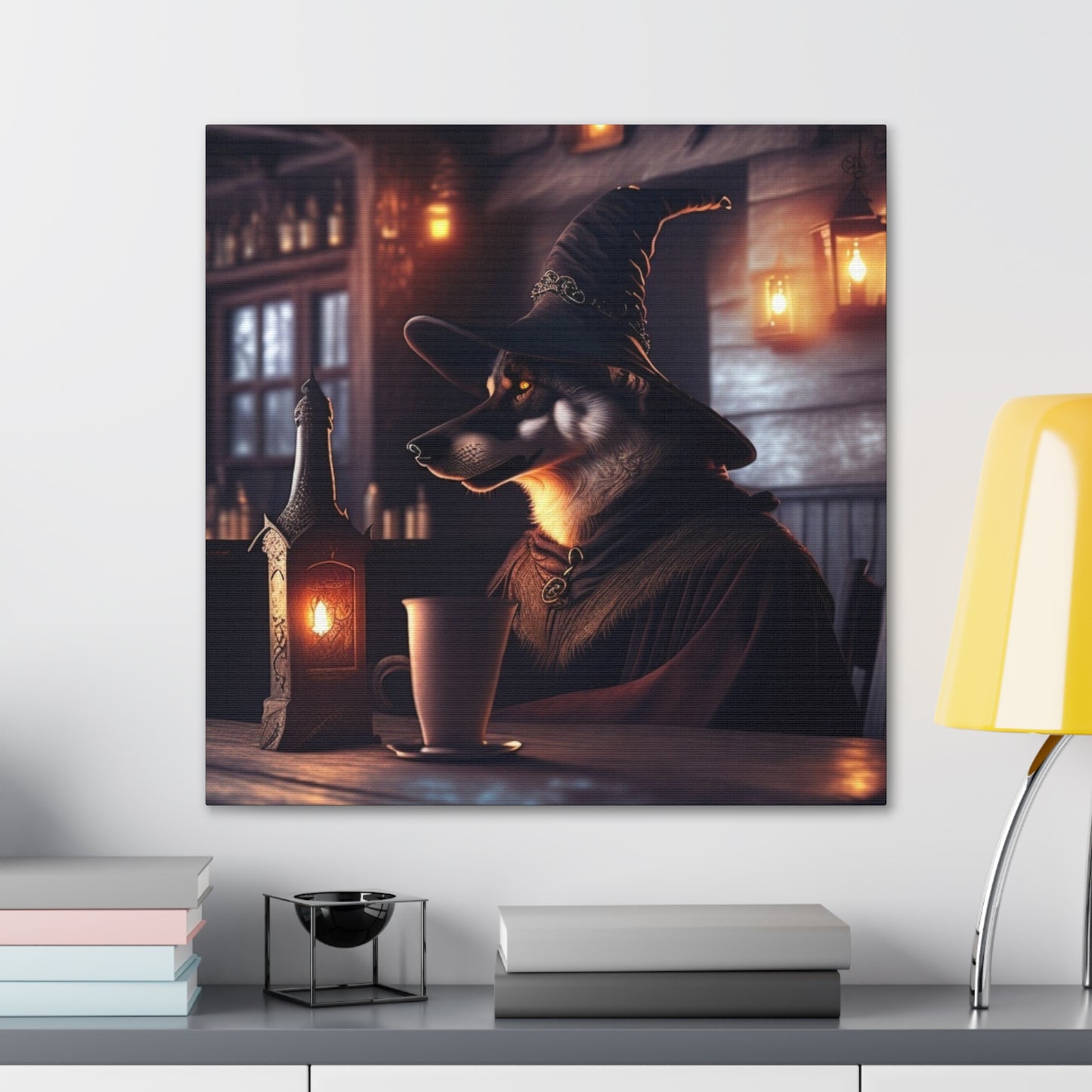 Wolf Sorcerer , Canvas Art, Canvas Print, Wall Decor, Original Art, Unique Gifts