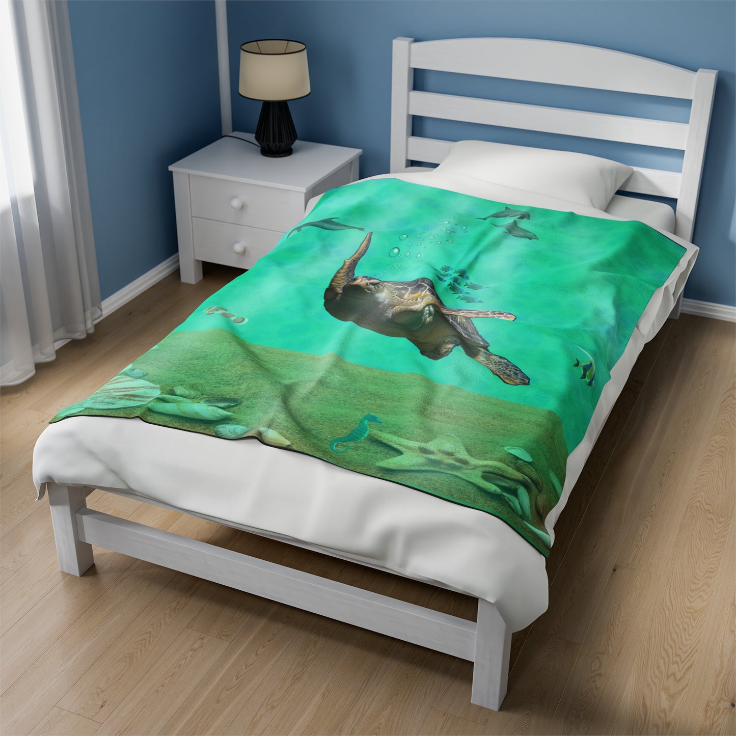 Mystic Turtle Velveteen Plush Blanket