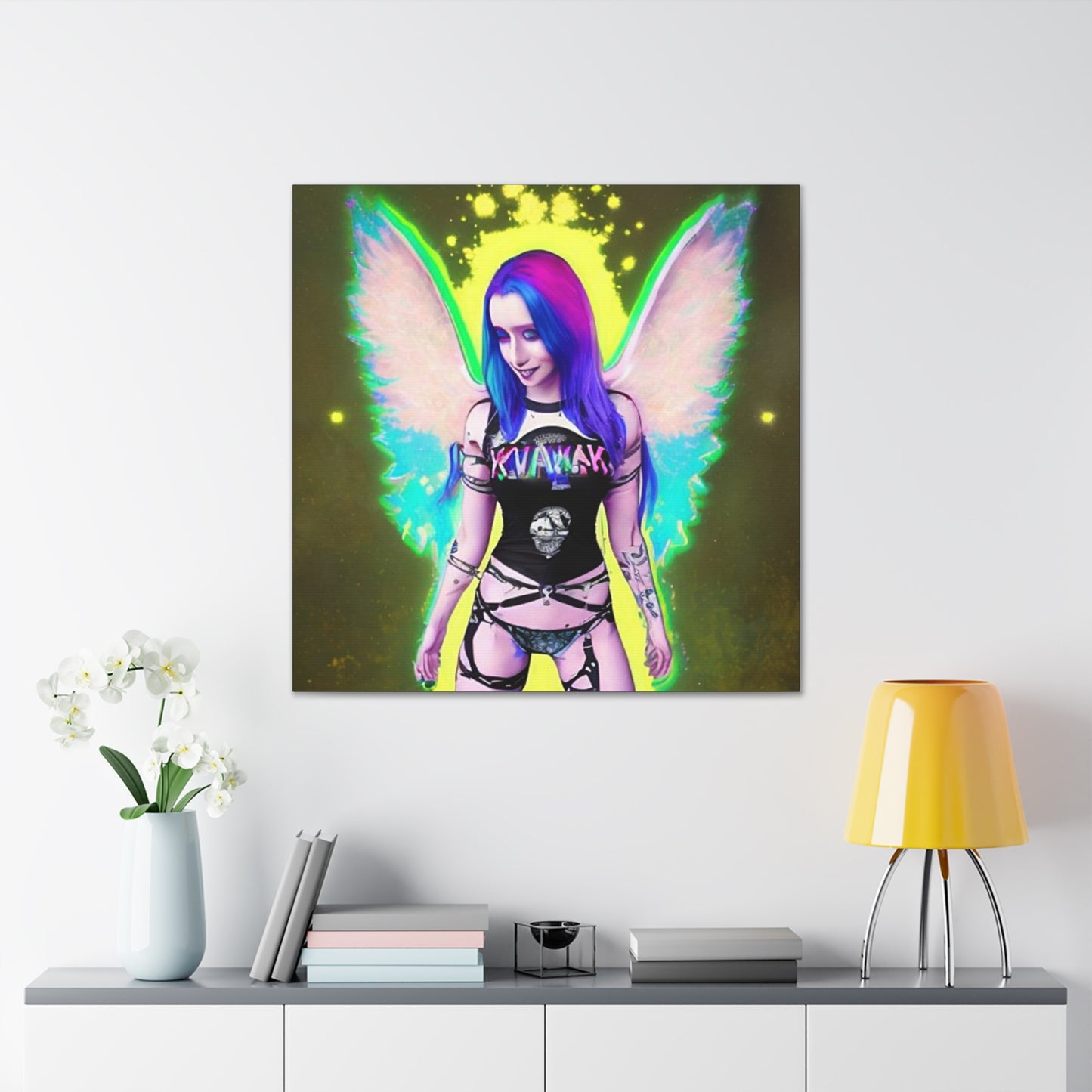Kawai Anime Art, Canvas Print, Wall Art Original Art, Unique Gifts