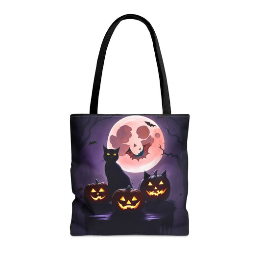 All Hallows Eve, Black Cat,  Halloween Candy Tote Bag