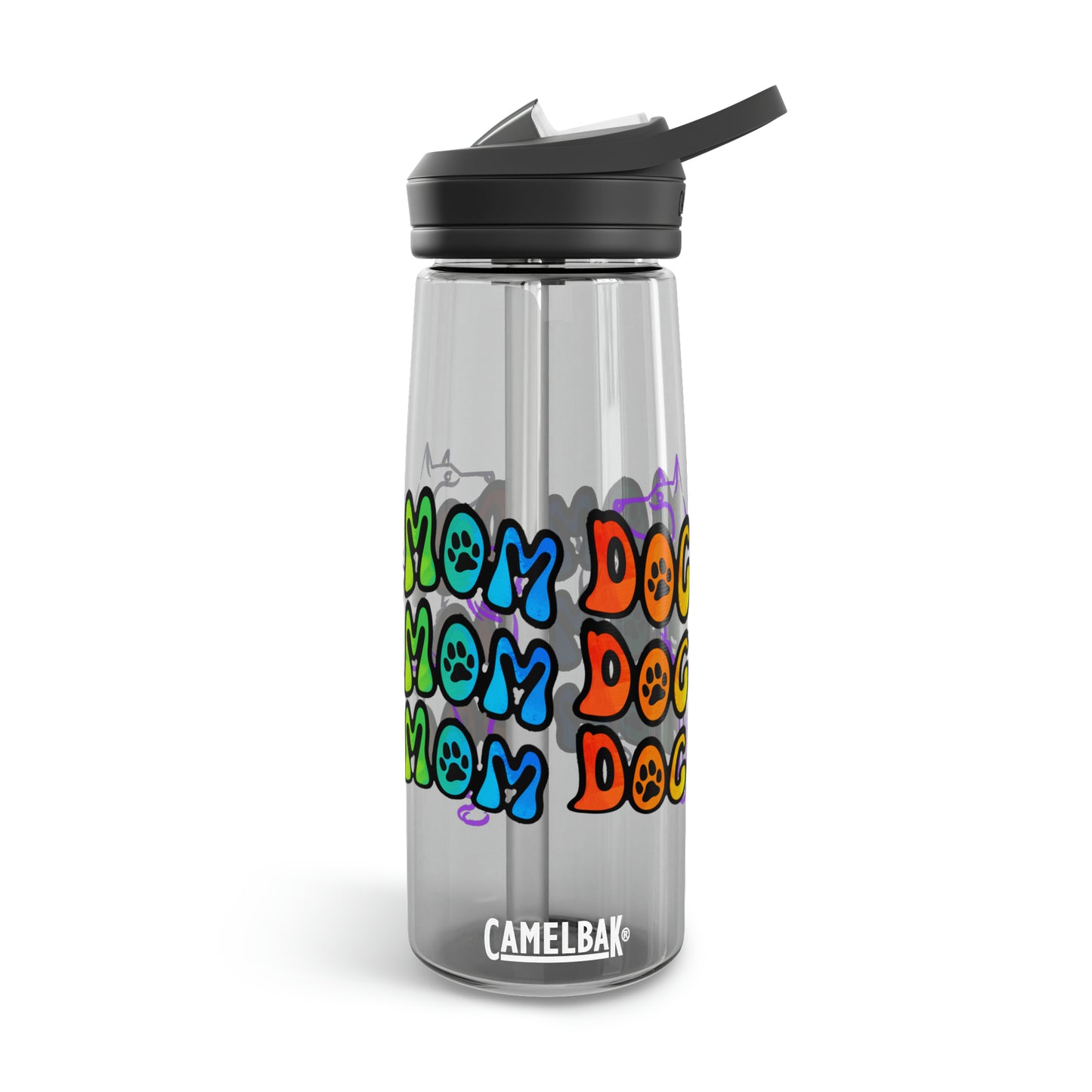 Dog Mom Water Bottle, 25oz