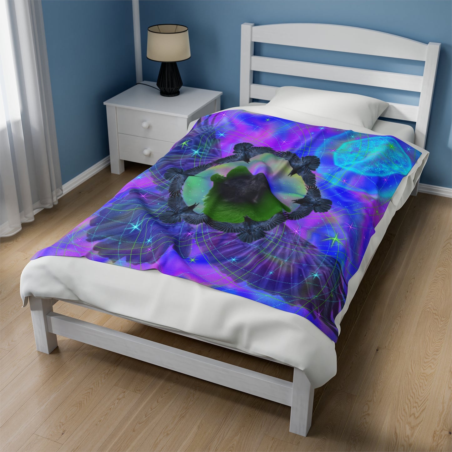 Wolf Medicine Mandala Velveteen Plush Blanket