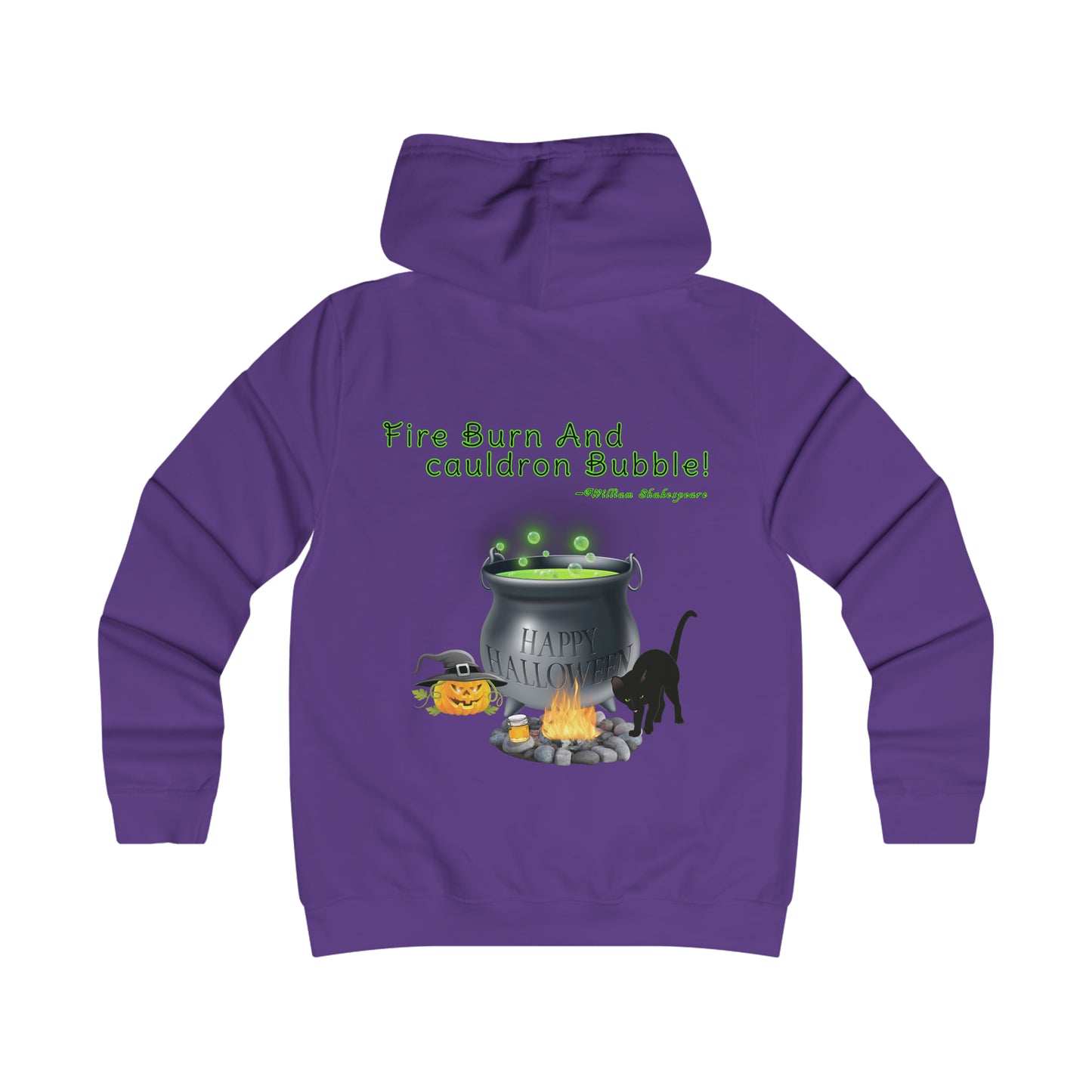 Girlie College Hoodie "Double Toil And Trouble" Halloween Top