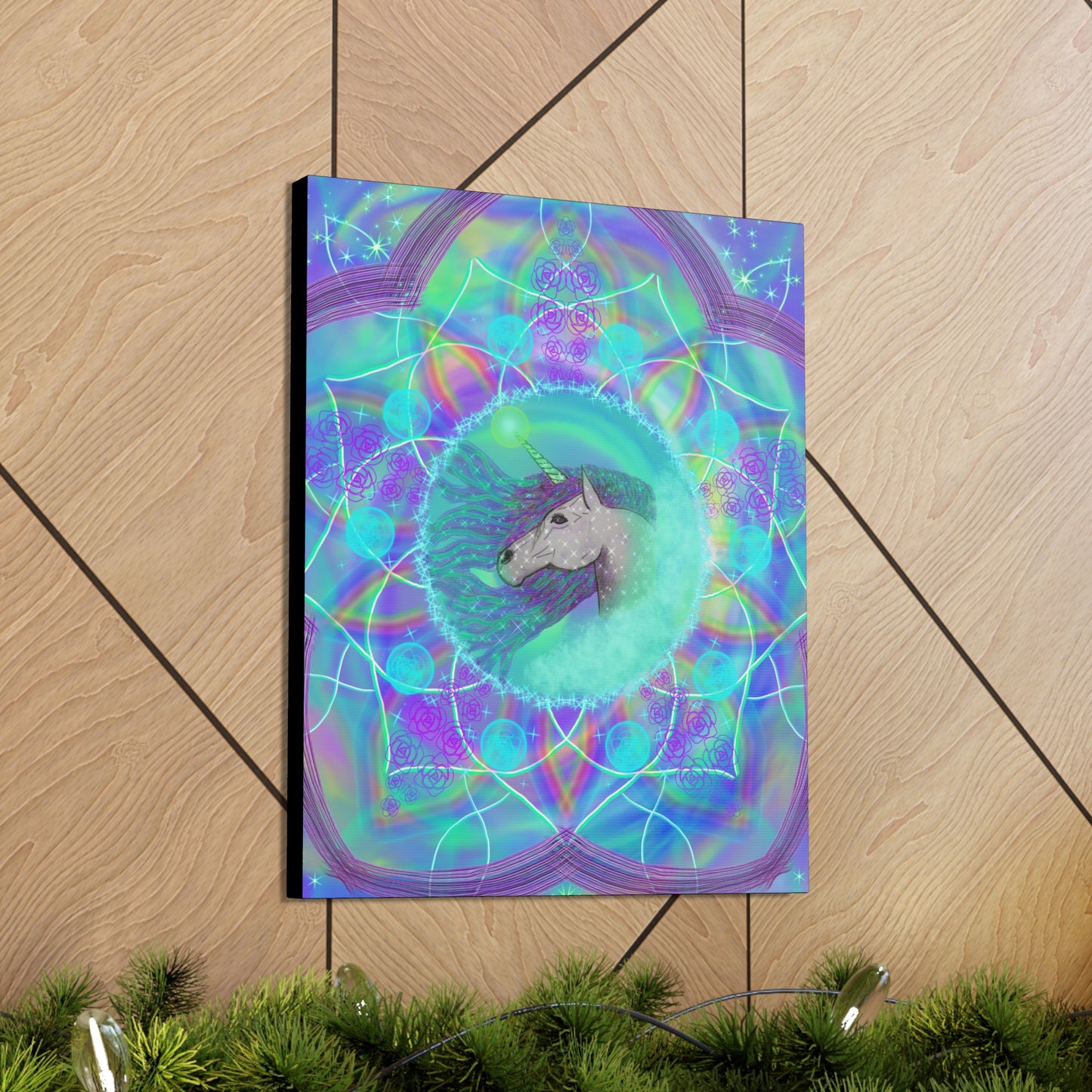 Mystic Unicorn, Canvas Art, Canvas Print, Original Art, Unique Gifts, Unicorn Lover Gift
