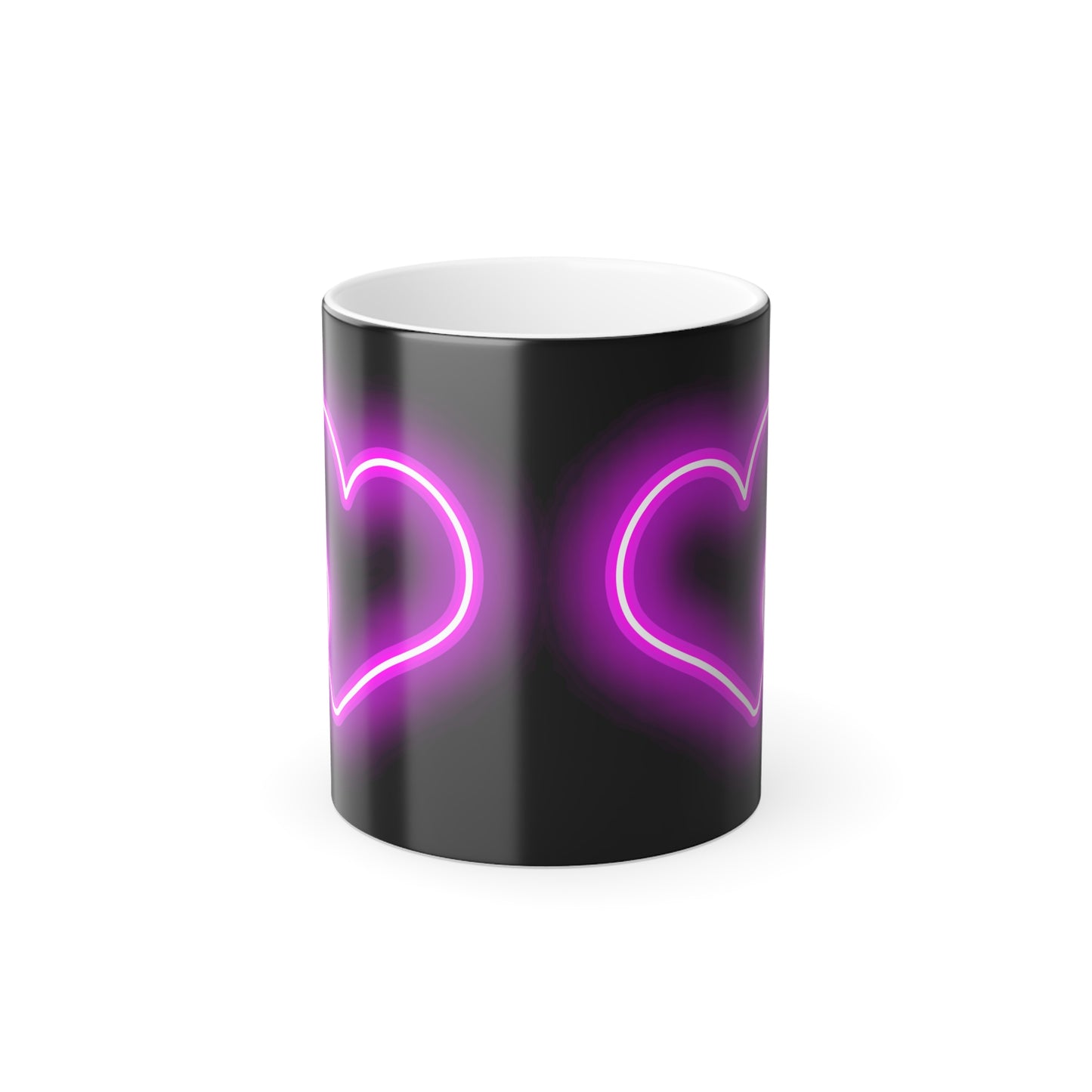 Glowing Heart, Color Morphing Mug, 11oz, Valentines Day Gift, Gift For Her, Gift For Him