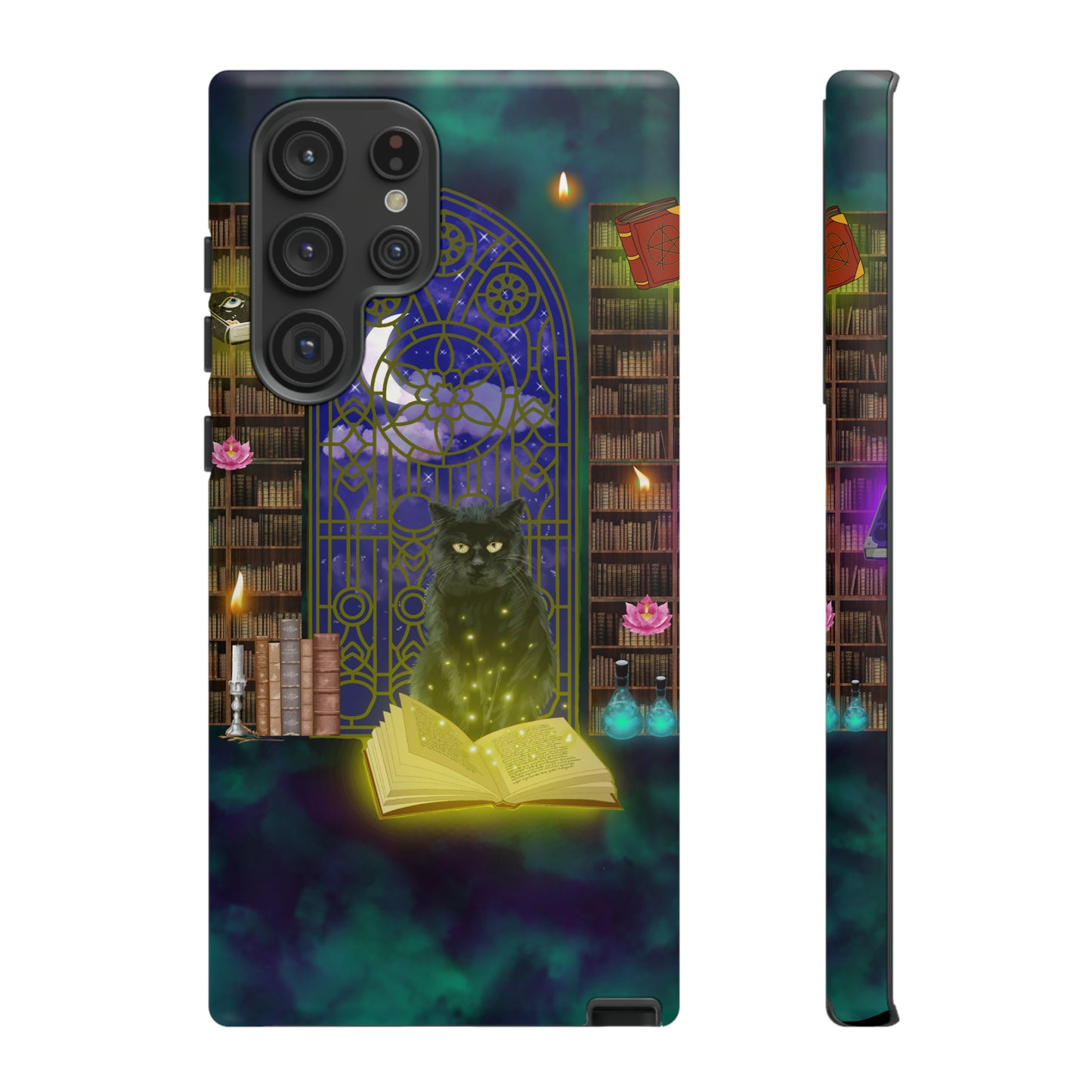 Mystic Cat Protective Phone Case, Samsung, iPhone, Pixel, all sizes