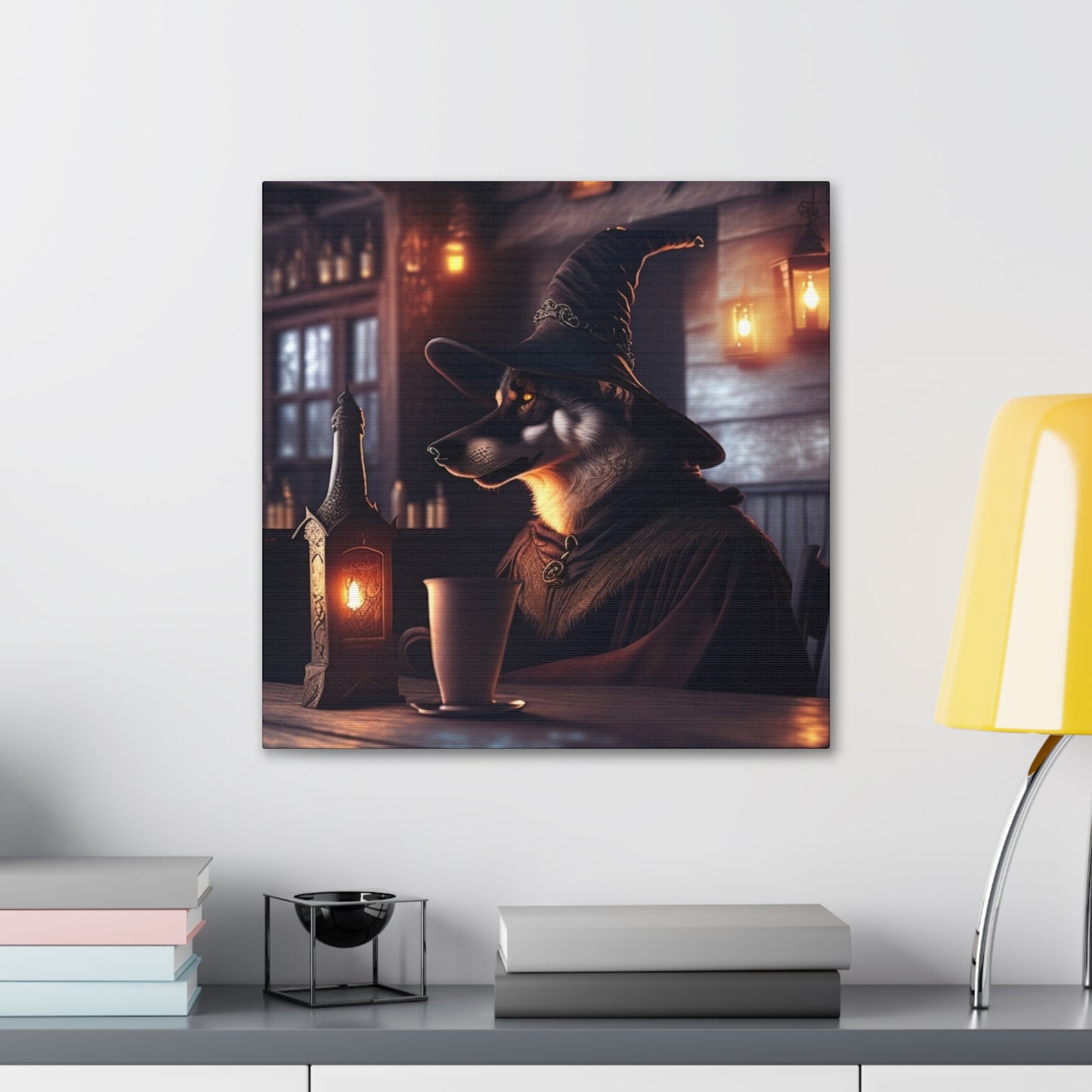 Wolf Sorcerer , Canvas Art, Canvas Print, Wall Decor, Original Art, Unique Gifts