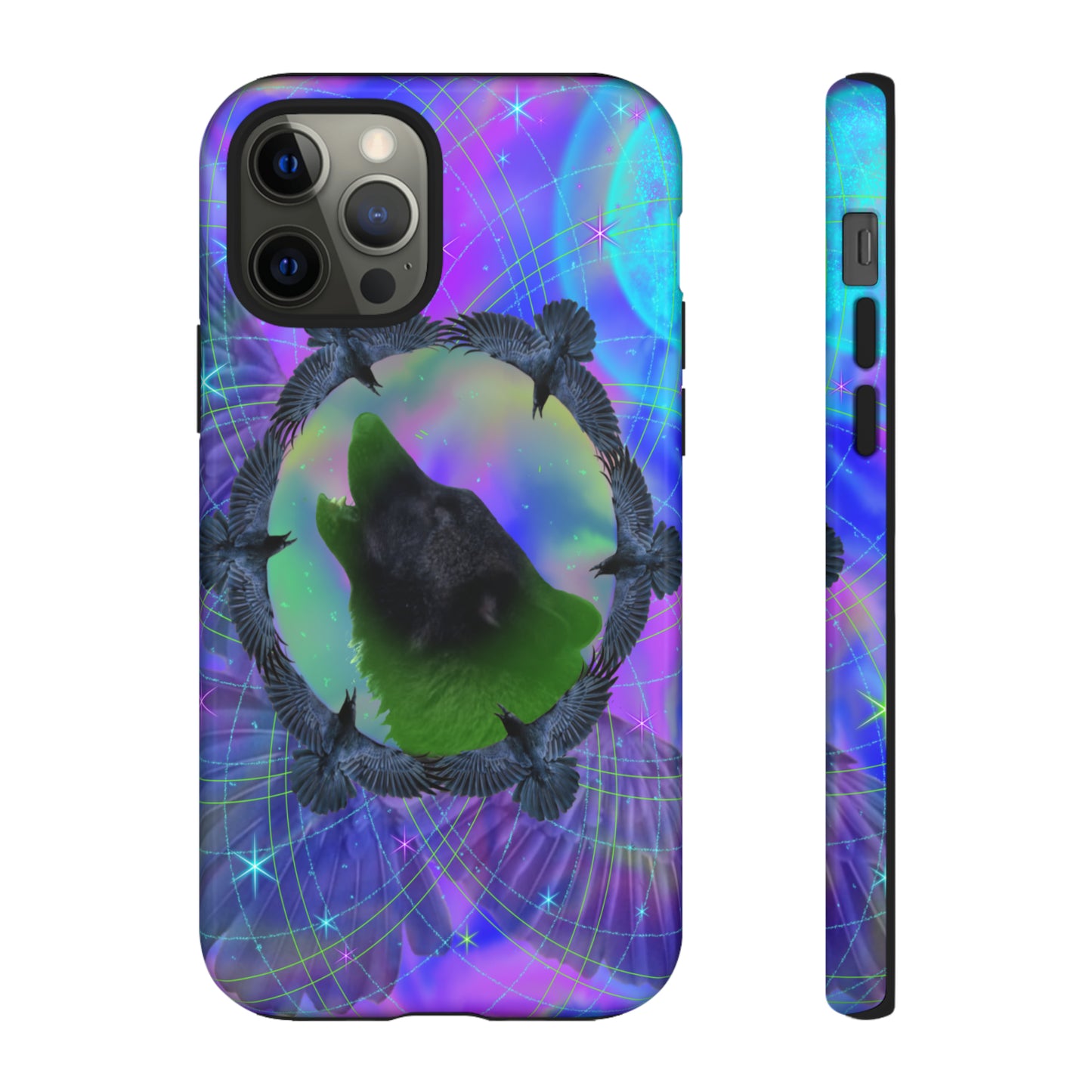 Mystic Wolf Protective Phone Case, Samsung, iPhone, Pixel, all sizes
