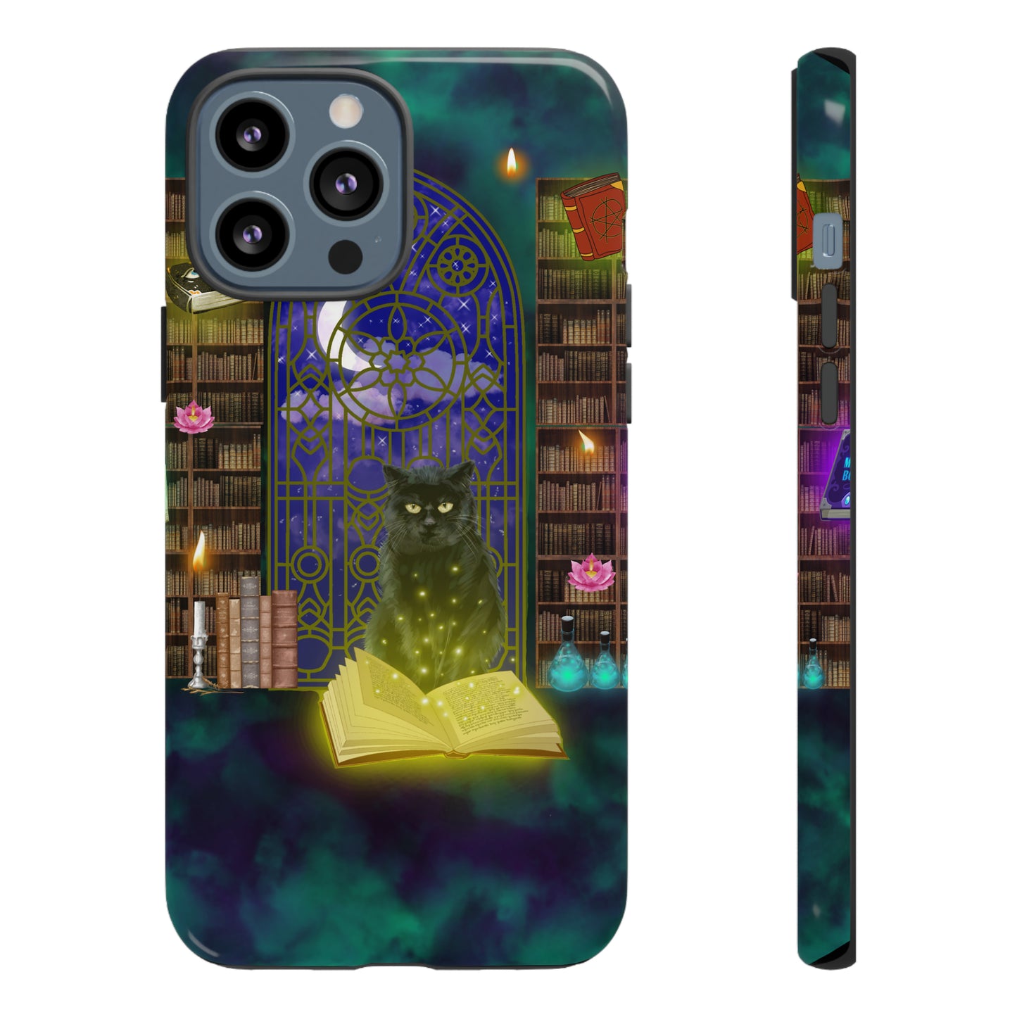 Mystic Cat Protective Phone Case, Samsung, iPhone, Pixel, all sizes