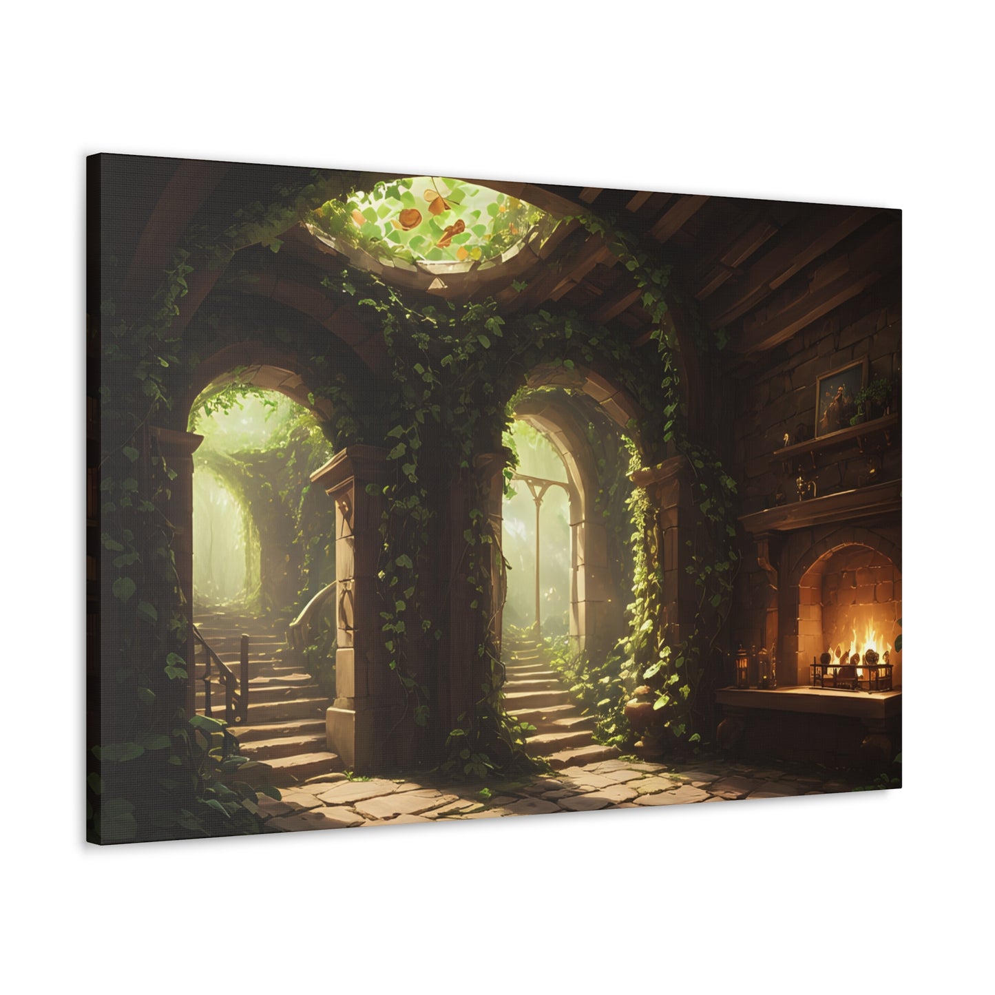 Underground Haven, Canvas Art, Canvas Print, Wall Decor, Original Art, Unique Gifts