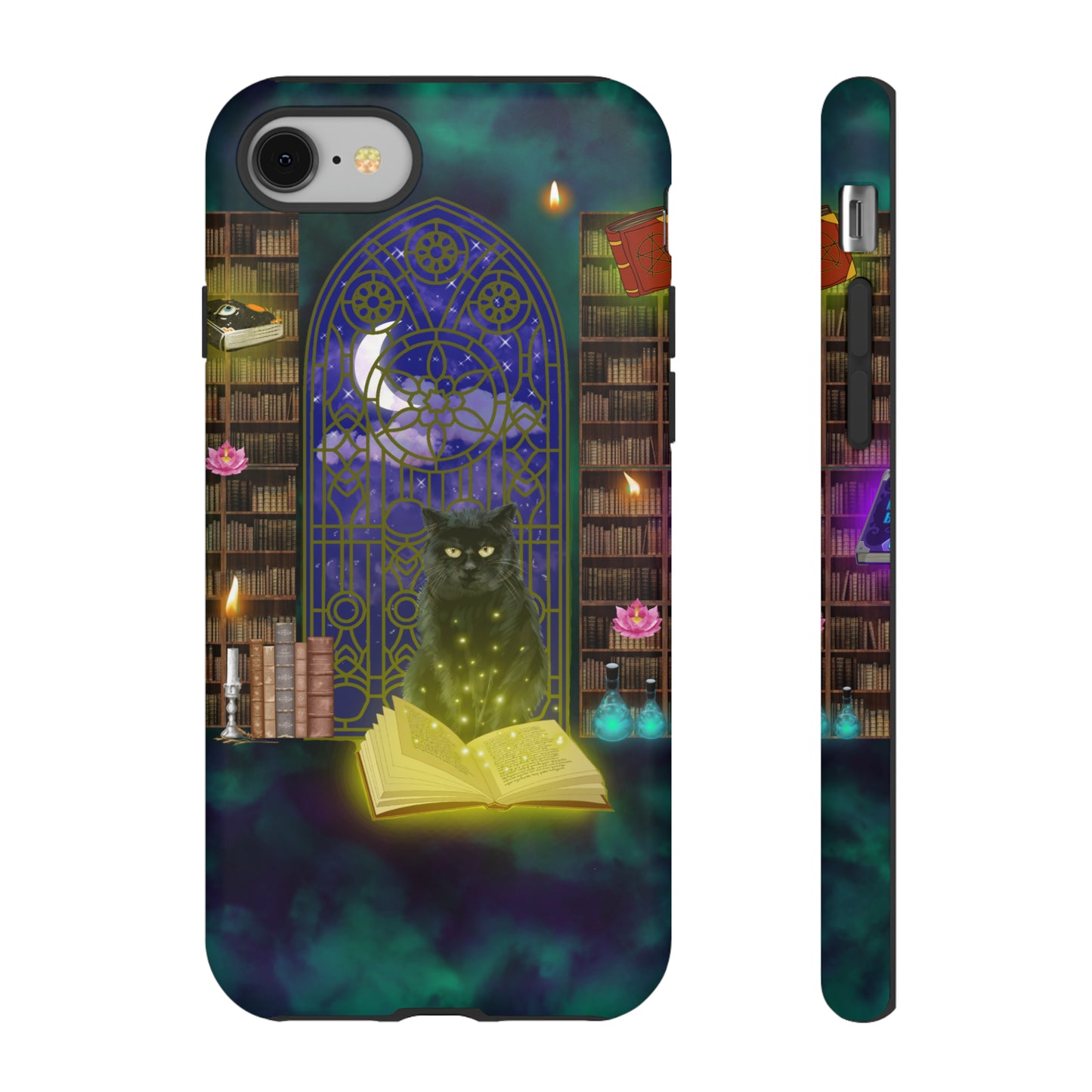 Mystic Cat Protective Phone Case, Samsung, iPhone, Pixel, all sizes