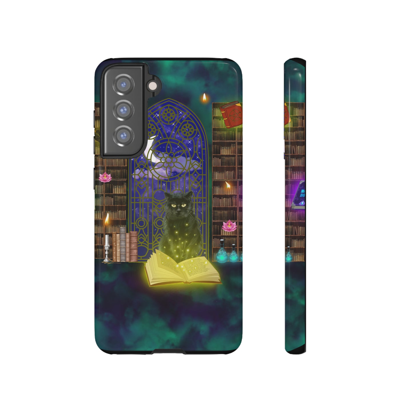 Mystic Cat Protective Phone Case, Samsung, iPhone, Pixel, all sizes
