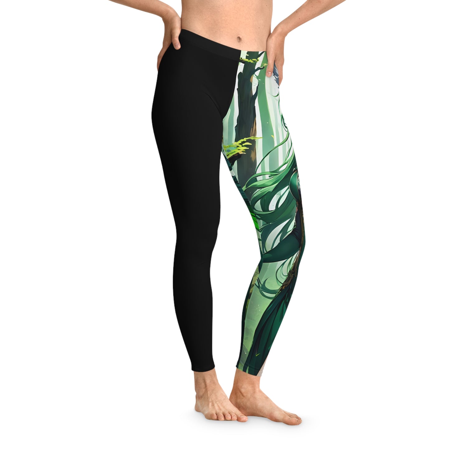 Emerald Fox Goddess, Black Leggings, Anime