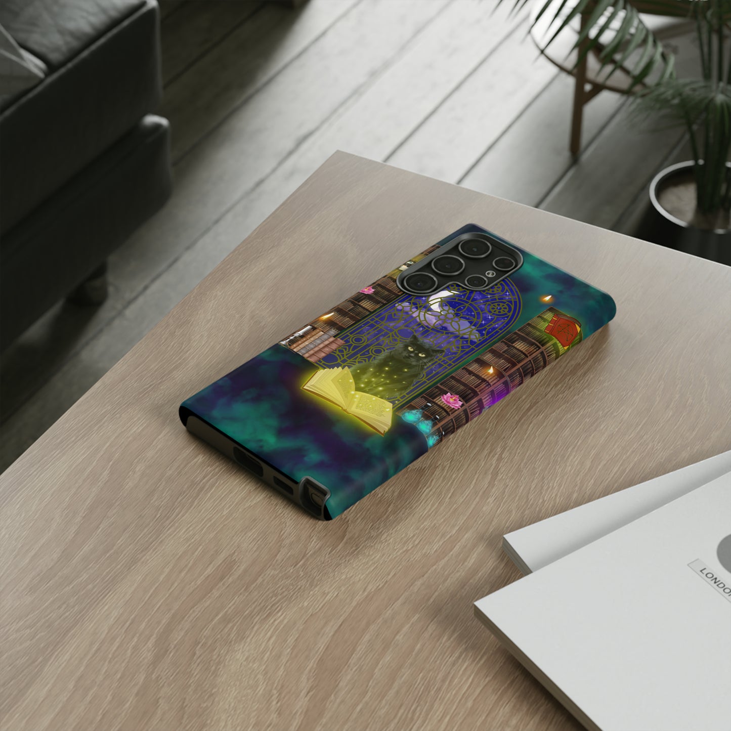 Mystic Cat Protective Phone Case, Samsung, iPhone, Pixel, all sizes