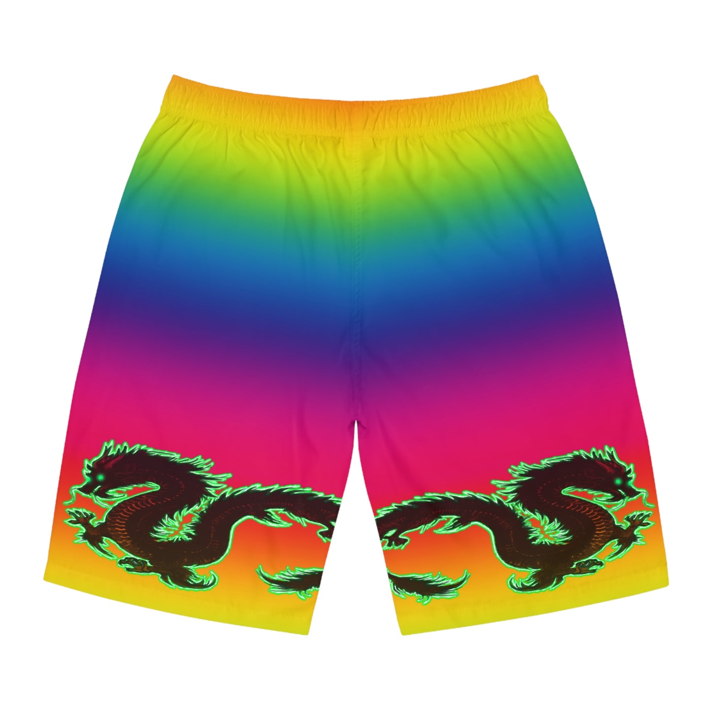 Rainbow Dragon Men's Board Shorts (AOP)