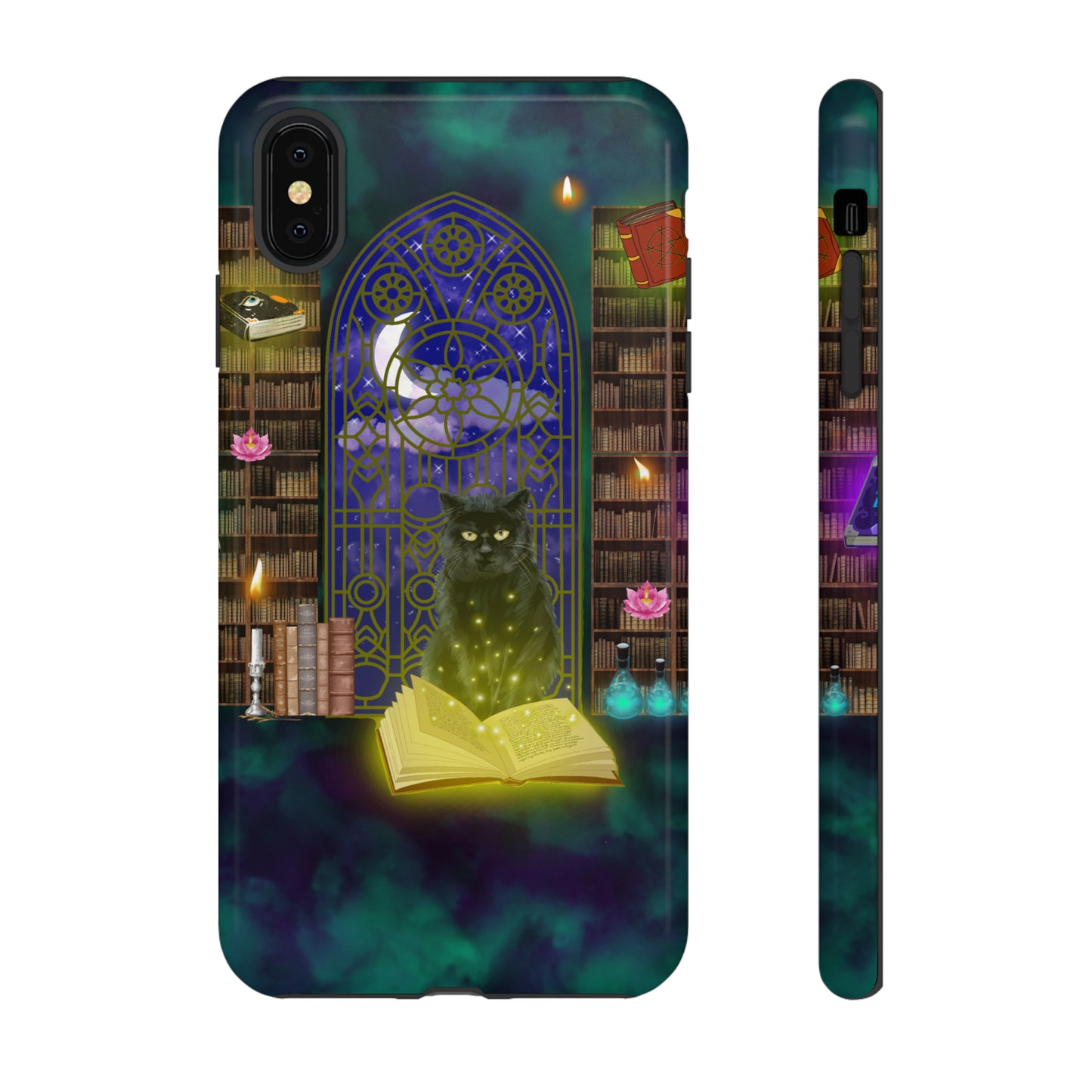 Mystic Cat Protective Phone Case, Samsung, iPhone, Pixel, all sizes