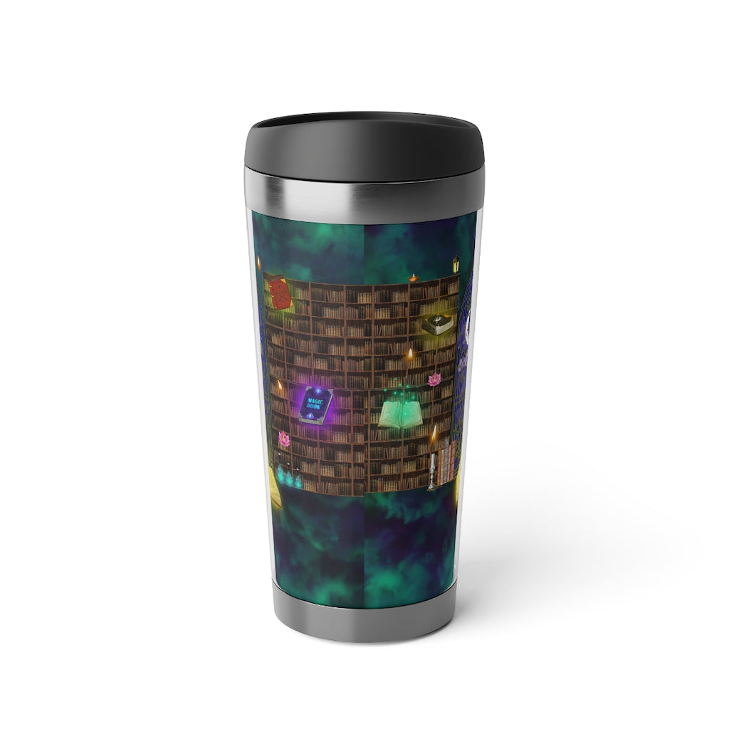 Mystic Cat Halloween Travel Mug with Insert
