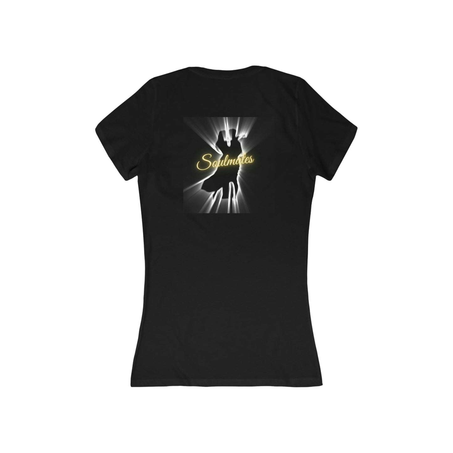 Soulmates, Women's Short Sleeve Deep V-Neck Tee, Valentines Day Gift, Gift For Her