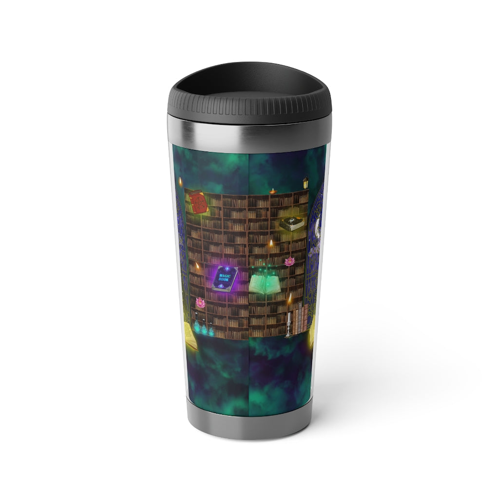 Mystic Cat Halloween Travel Mug with Insert