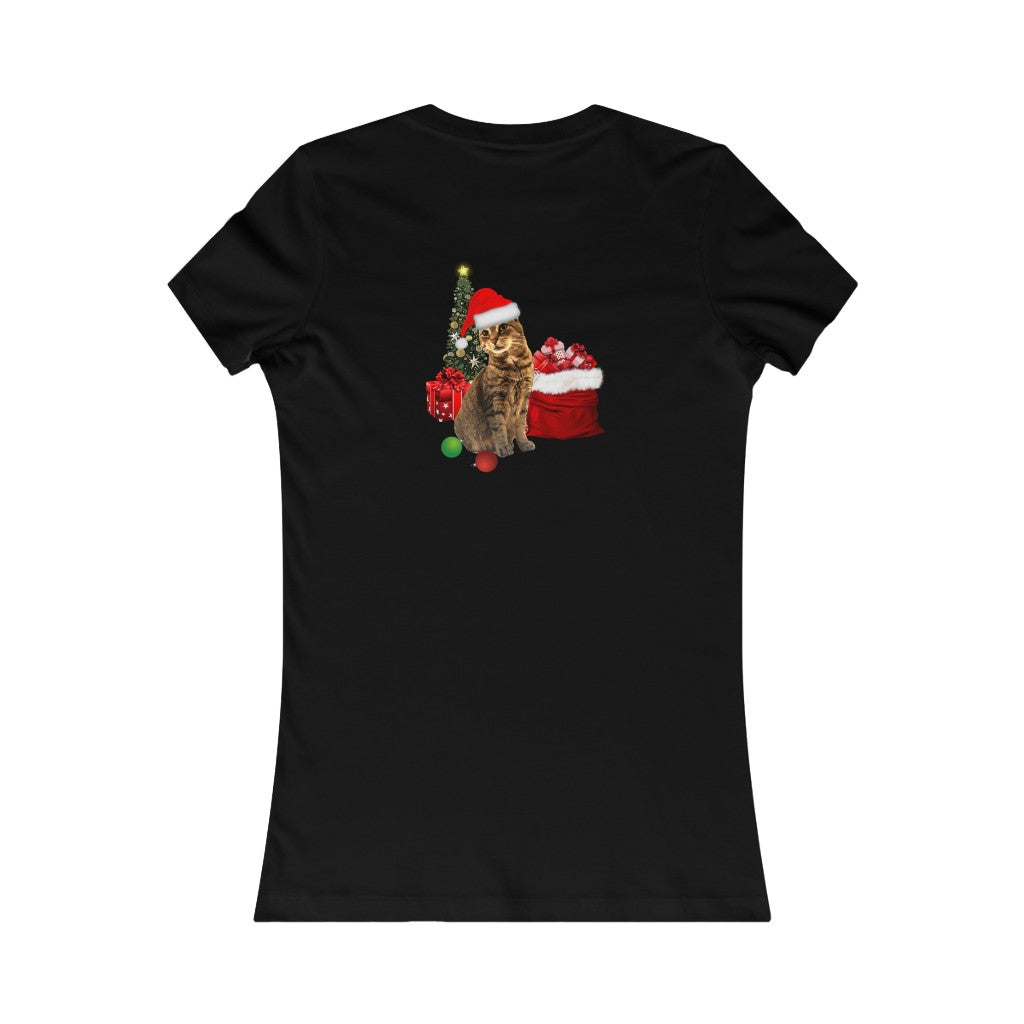 Women's Favorite Tee Christmas Cat Christmas Top