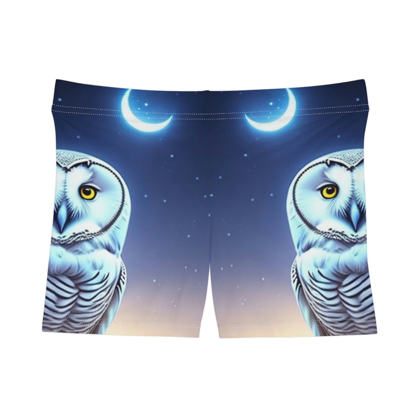 Dreamy Snowy Owl, Summer shorts, Womens
