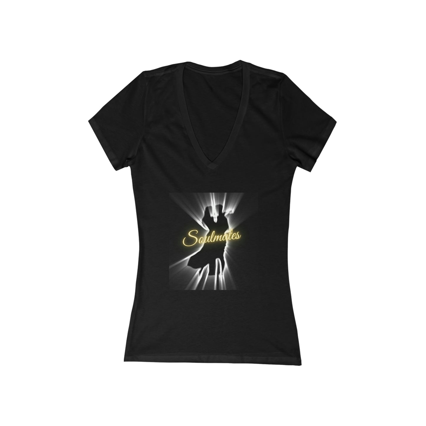 Soulmates, Women's Short Sleeve Deep V-Neck Tee, Valentines Day Gift, Gift For Her